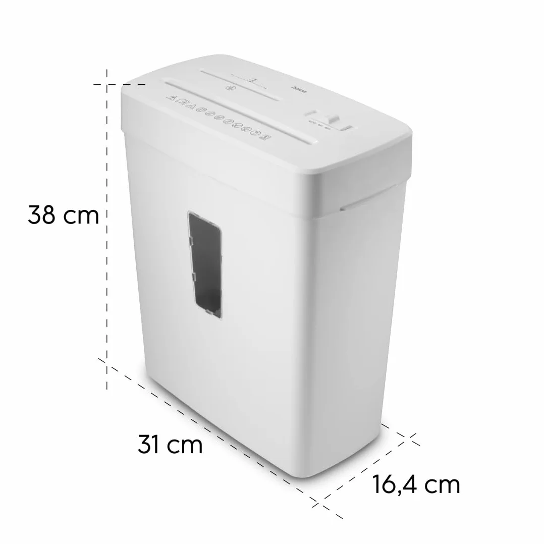 Niszczarka Hama Prime M50CD-W P5 T2 E2 O1 do Papieru, Płyt CD DVD, Kart RODO - Bezpieczne Mikrocięcie w Domu i Biurze