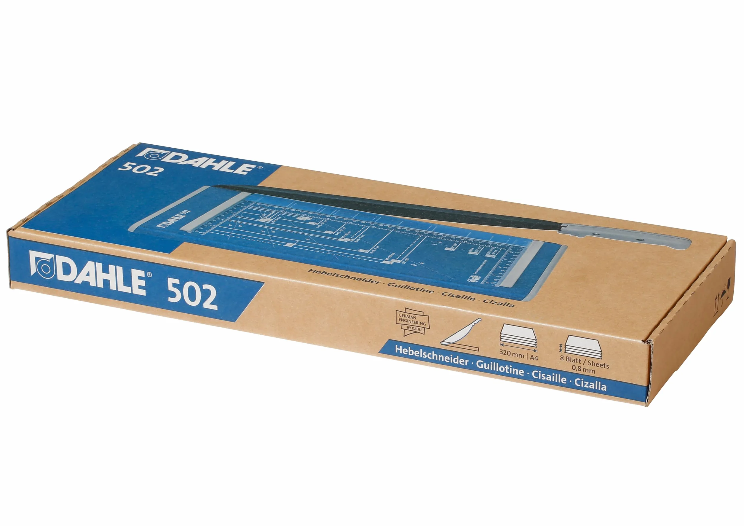 Dahle 00502-20043 Gilotyna do Papieru A4, Niebieski, 54 x 19.3 x 5 cm