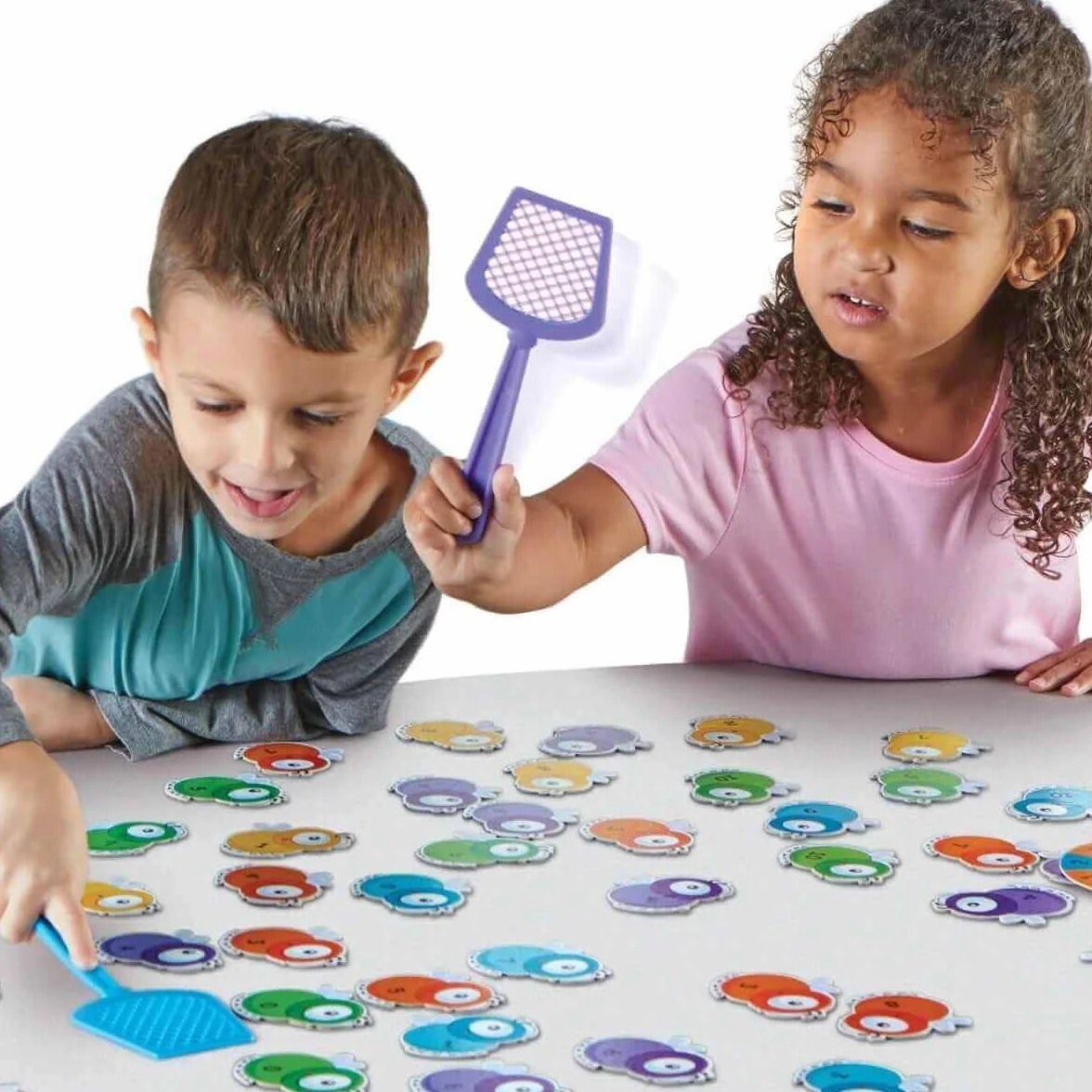Learning Resources Math Swatters! Dodatek oraz Odejmowanie Gra 99-Kawalki Zestaw, Wielobarwny