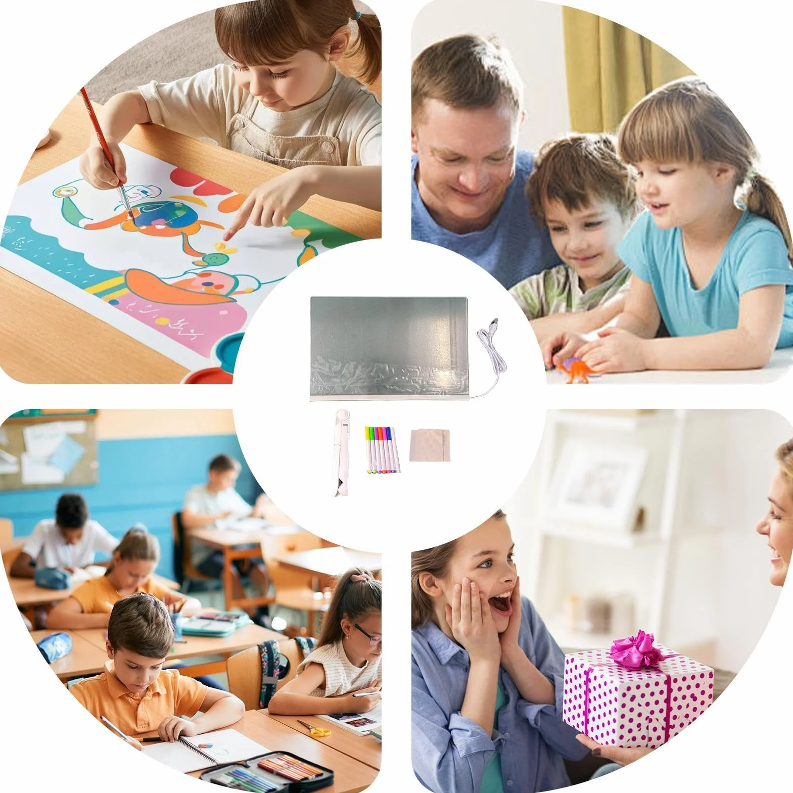 Light Up Dry Erase Board, LED Note Board ze stojakiem, Glow Writing Board USB Plug-In, akrylowa tablica wiadomości dla biznesu, tablica do rysowania LED na wesela, tablica pamięci Light-Up do domu