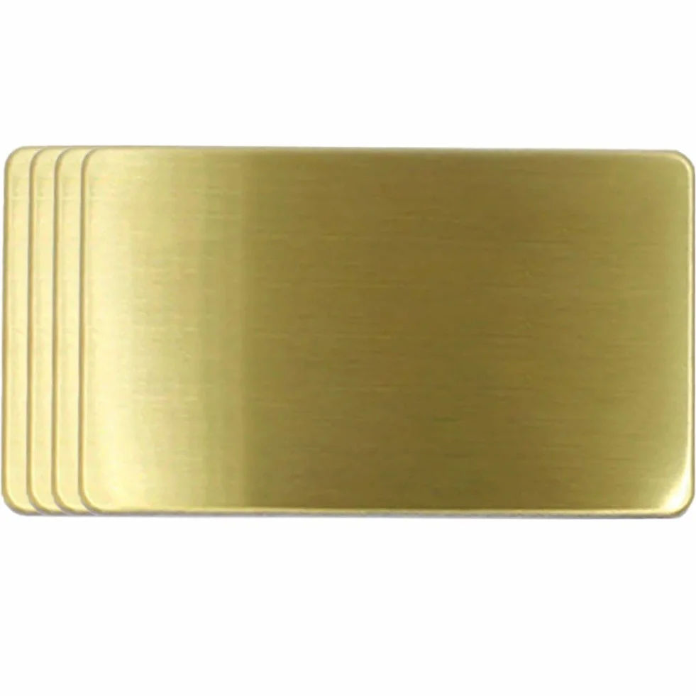 Metalowa wizytówka ze stali nierdzewnej puste grawerowane 85 x 54 mm