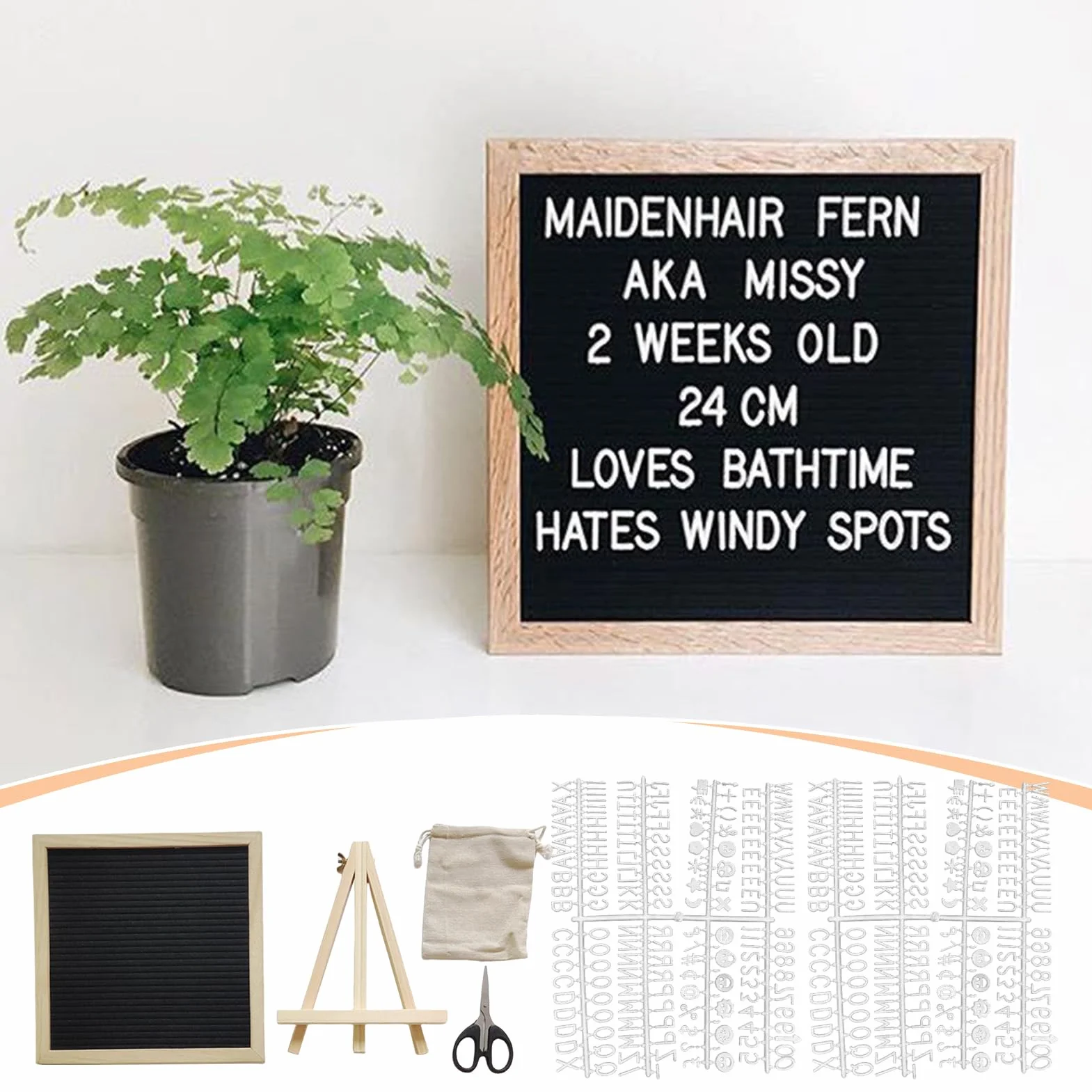 Board With Letters Changeable,Letter Sign Board | Rustic Felt Letterboard, 9.84x9.84inch Billboard with Wooden Frame For Classroom Hospital Restaurant Cafe Wedding Birthday Celebration