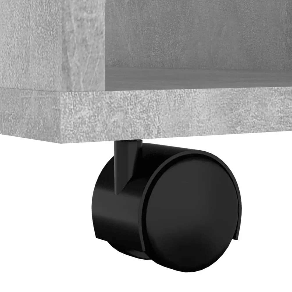 vidaXL Szafka na kółkach 60x35x75 cm beton szary