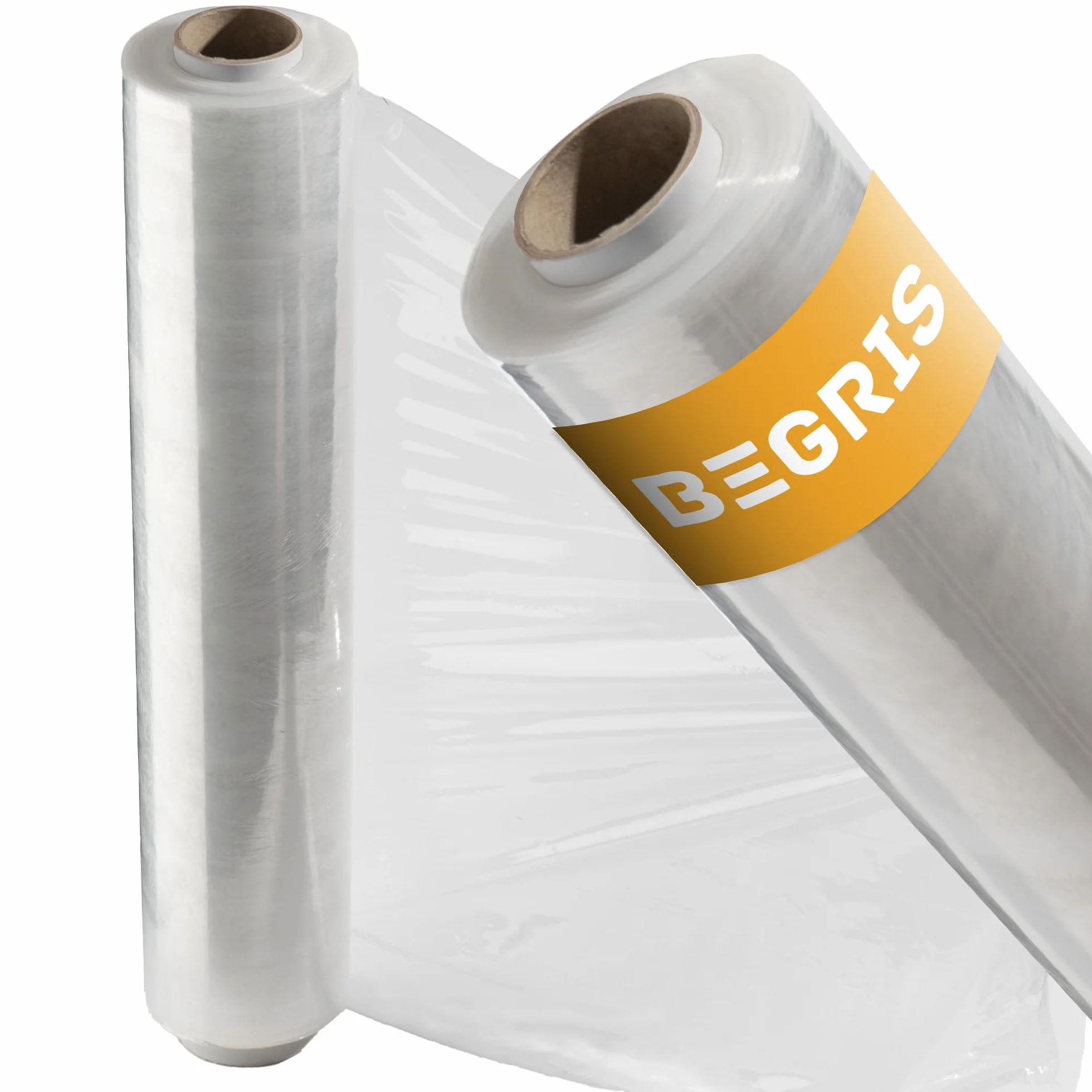 Folia stretch bezbarwna 3,0kg (300) Do Palet Opakowań Przeprowadzki Cienka Tuleja, Elastyczna i Wytrzymała Transparentna Folia w Rolce 54 cm Zabezpieczająca