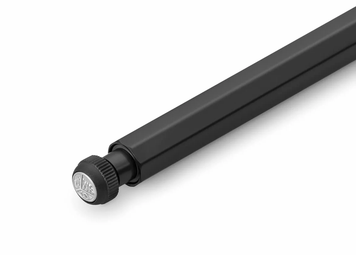 Kaweco SPECIAL Automatyczny O???wek 0,5 z Wysokiej Jako?ci Aluminium, O?miok?tny, 14 cm, Do Wielokrotnego Nape?niania, Czarny z Gumk? do ?cierania
