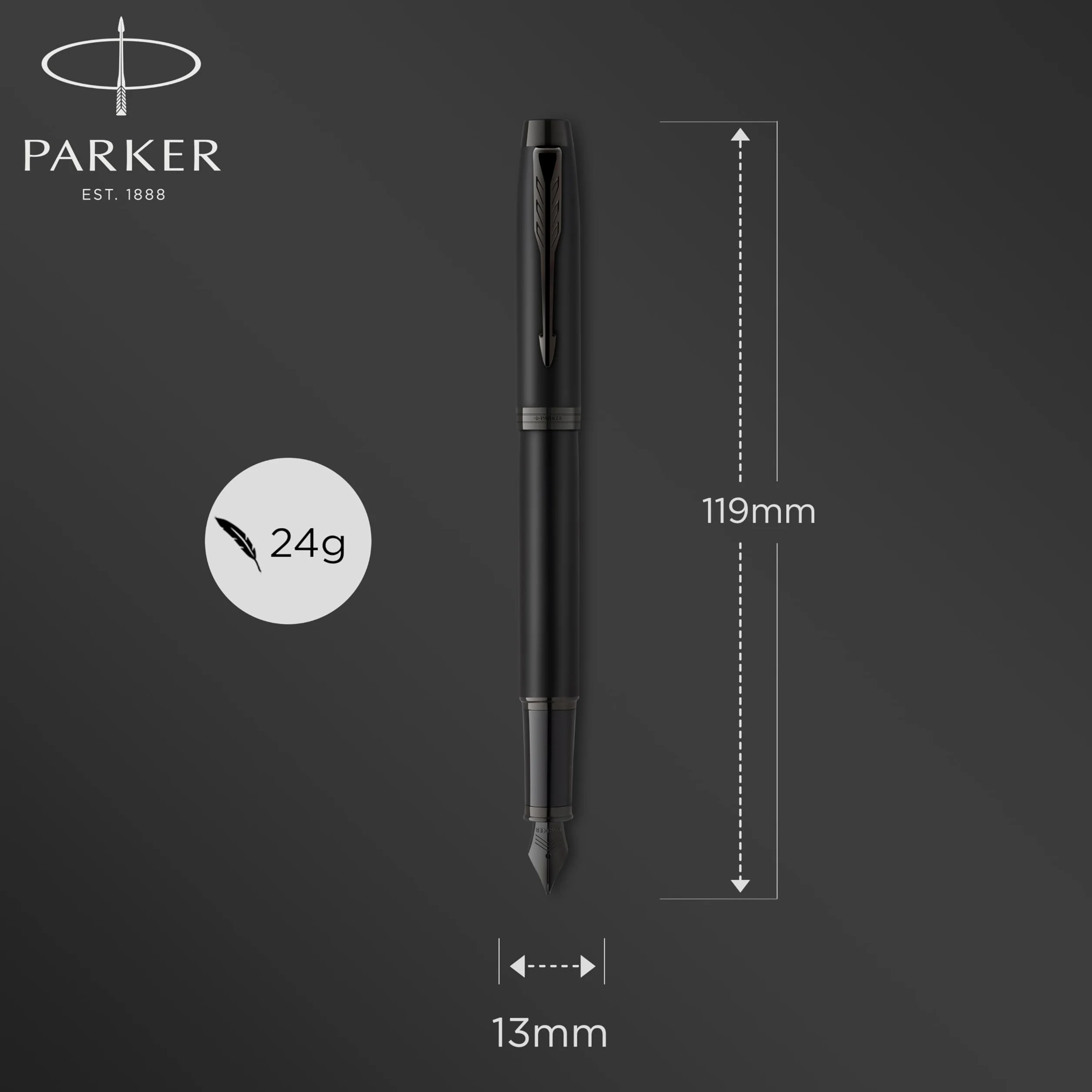 Parker Pióro Wieczne Czarny 13 x 119 mm