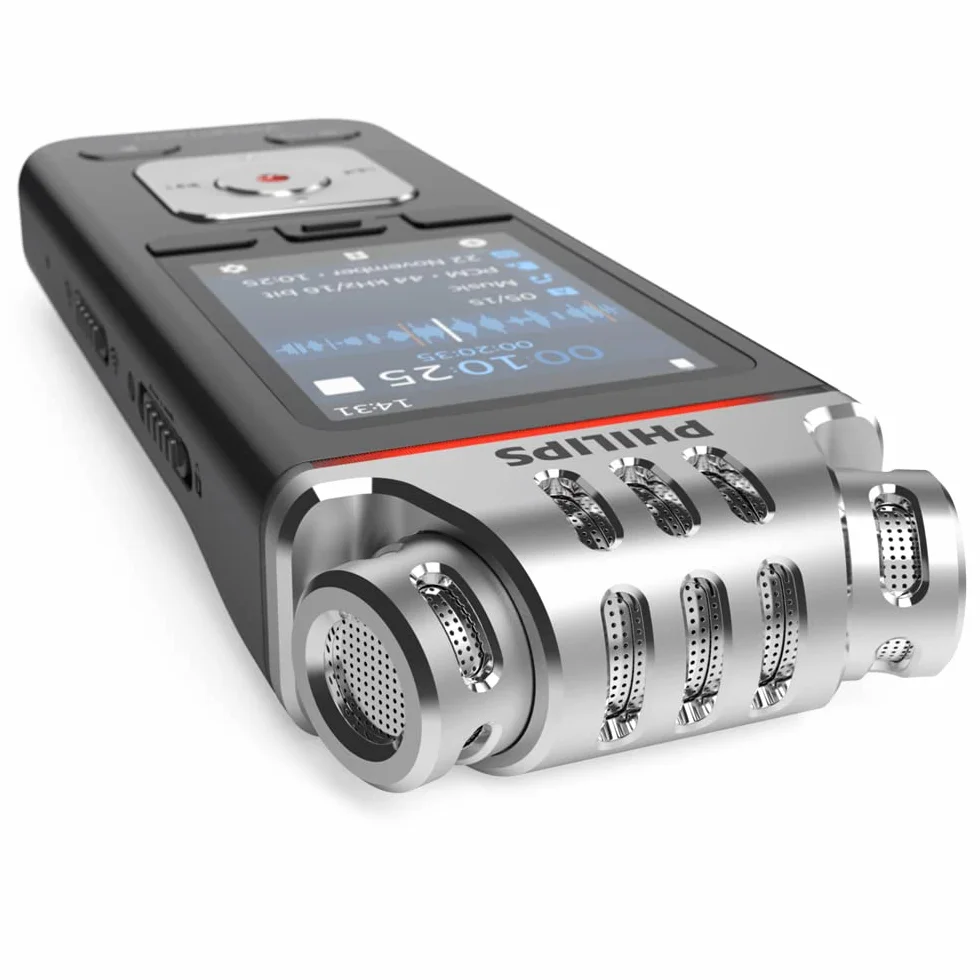 Philips Voice Tracer DVT7110 Rejestrator Audio, Szary, 3.5mm