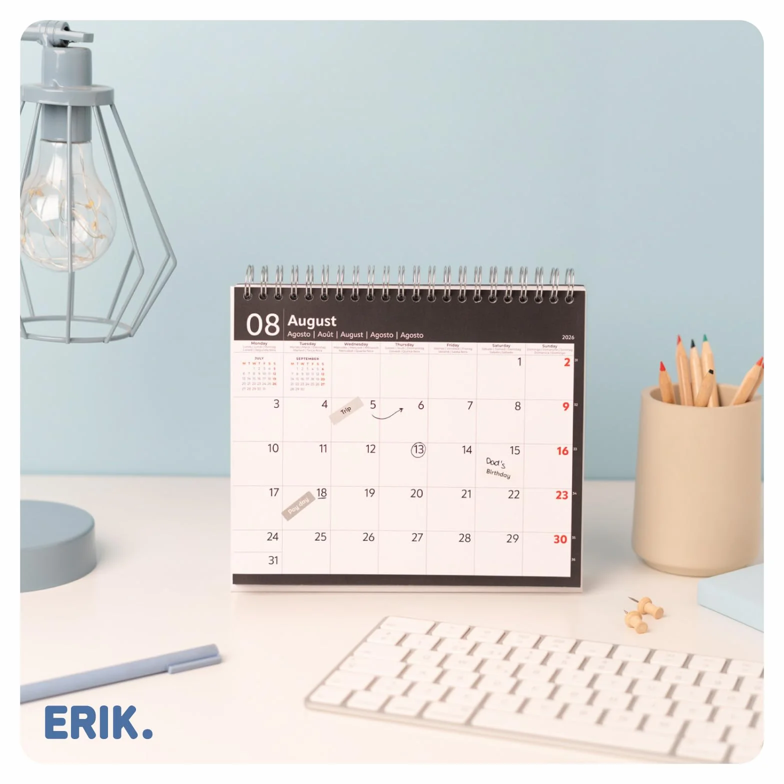 Grupo Erik Desk Calendar 2026 - London Monthly Planner, Desktop Gifts Under 10 Pounds