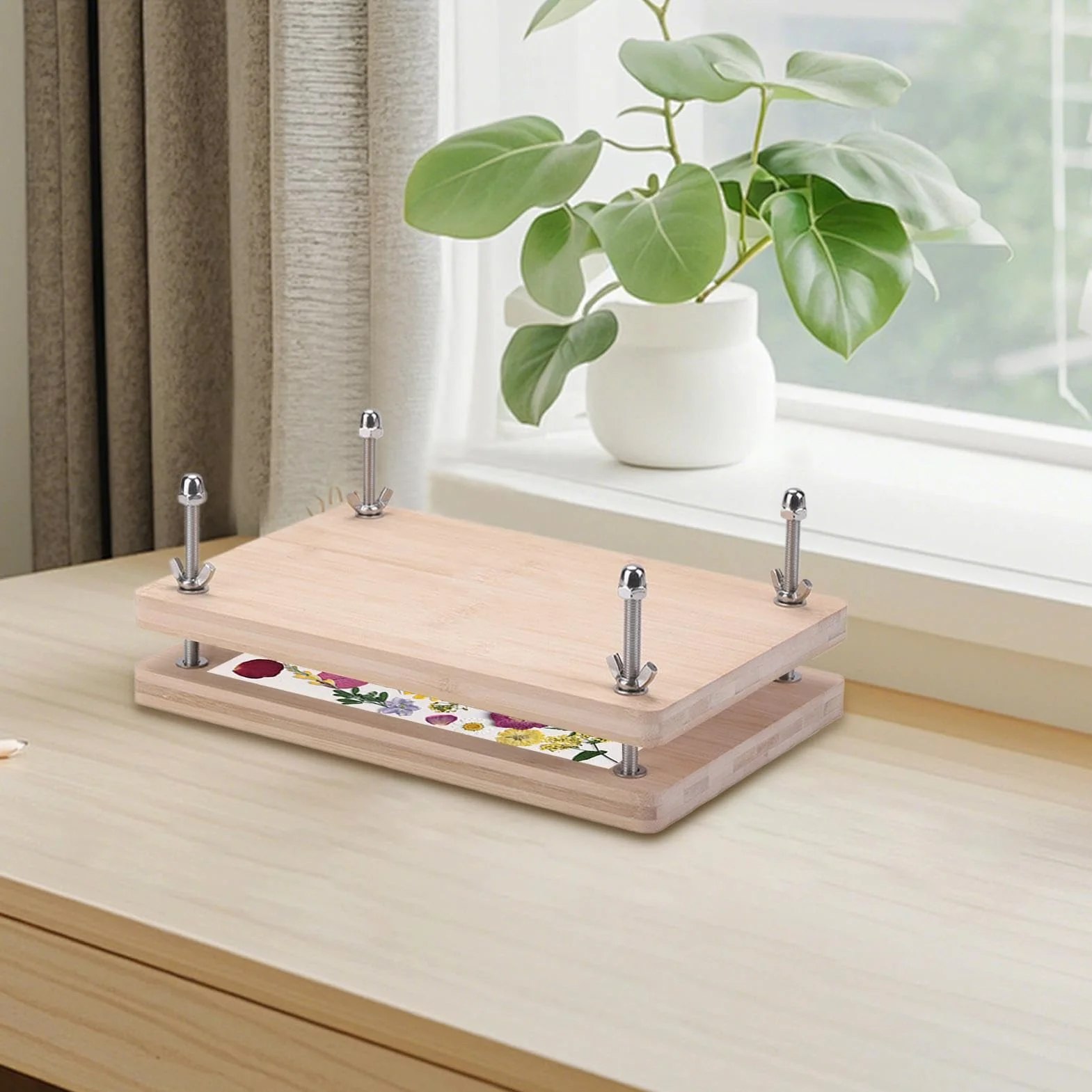 Book Press Wood, zestaw do bindowania książek, zestaw do bindowania książek, ręcznie wykonany dla uczniów, nauczycieli lub miłośników rzemiosła artystycznego