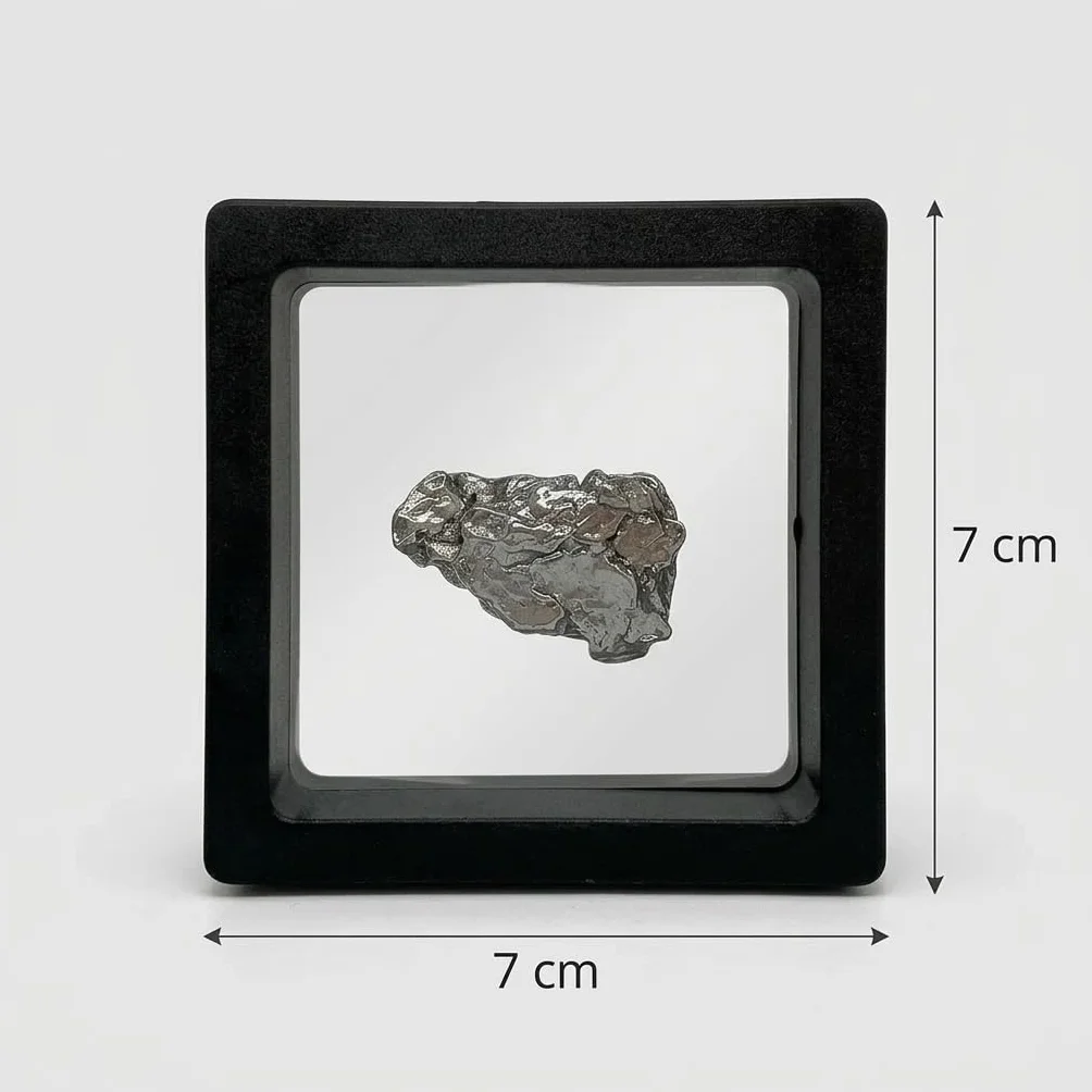 Makai Prawdziwy meteoryt spadająca gwiazda Campo-del-Cielo meteoryt z certyfikatem autentyczności i pudełkiem do przechowywania (z dodatkową ramką)