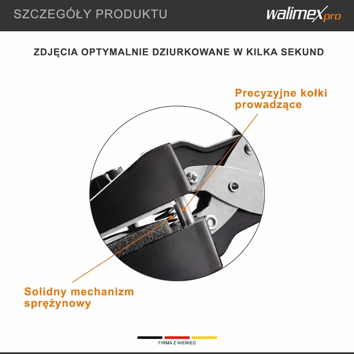 Walimex Dziurkacz Czerwony 35x45 mm