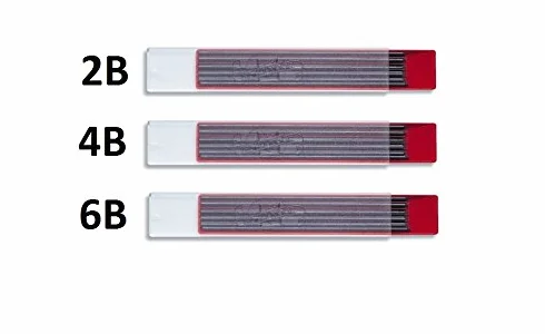Koh-i-noor 4190 Zestaw wkładów grafitowych 2B 4B 6B 2,0 mm 36 sztuk