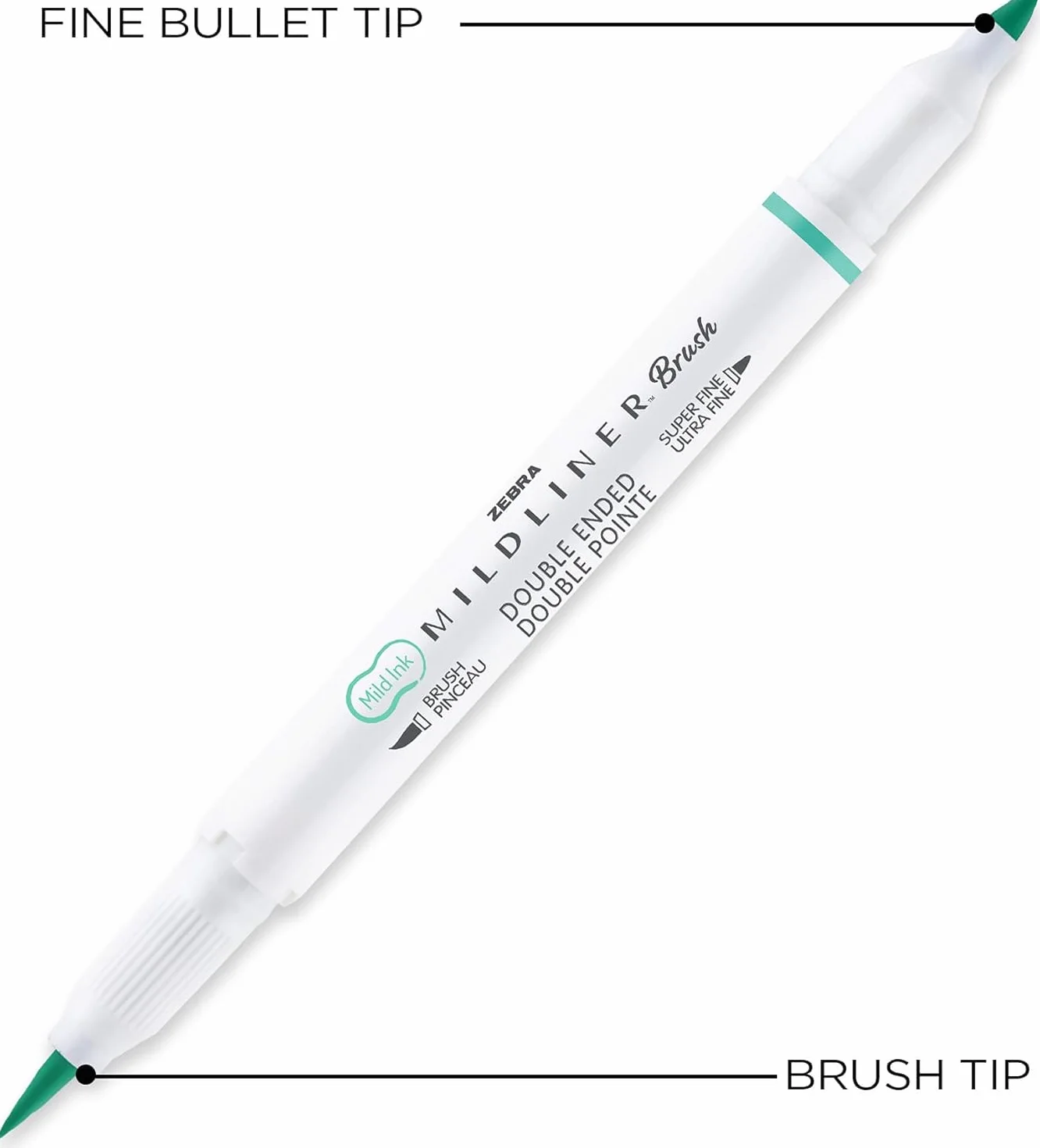 Zebra Pen Mildliner zakreślacz szczotka z podwójną końcówką, różne kolory, 10 szt