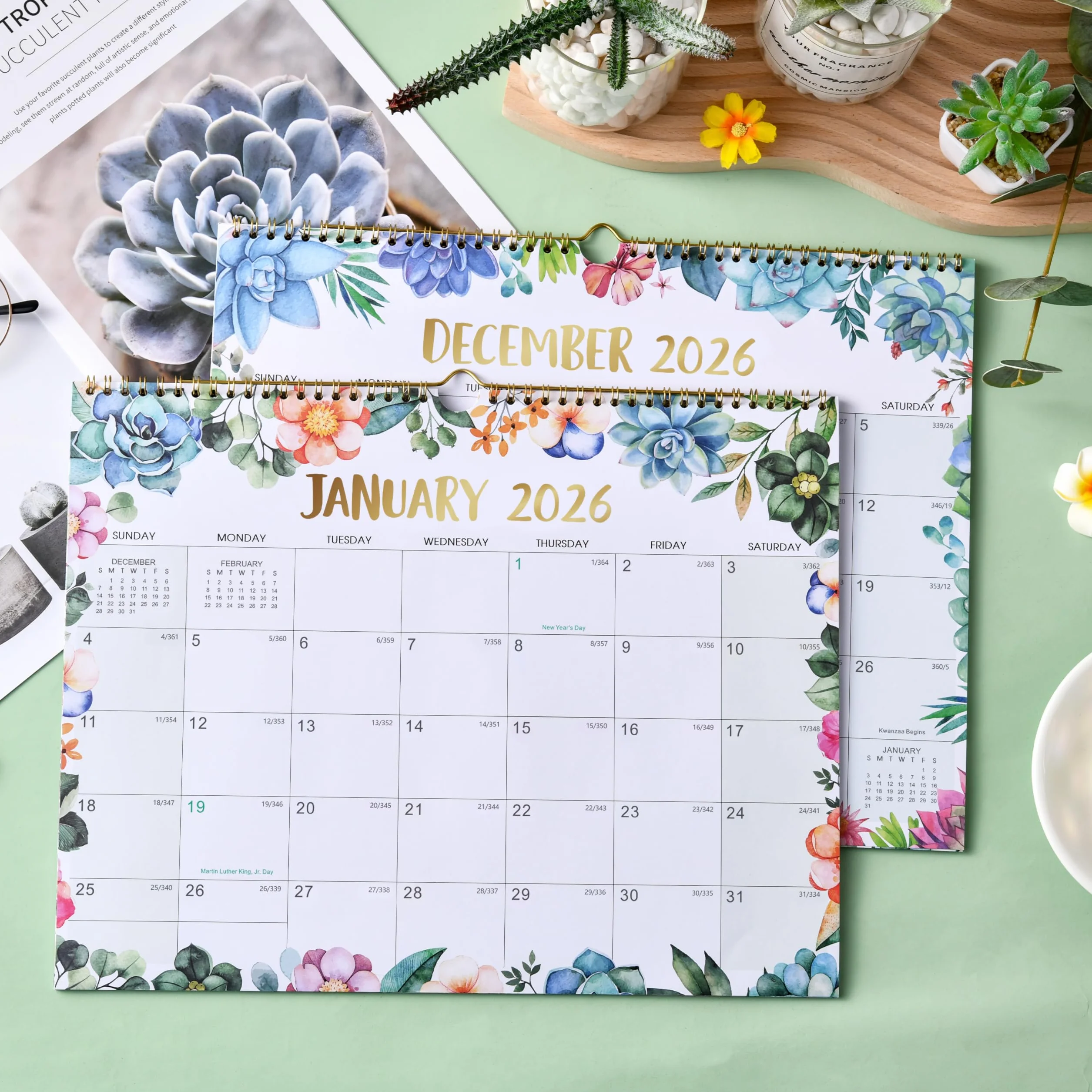 2026 Calendar - 2026 Wall Calendar, Sep. 2025 to Dec. 2026, 16 Month Calendar 2026, 14.5" x 11", Large Writing Blocks