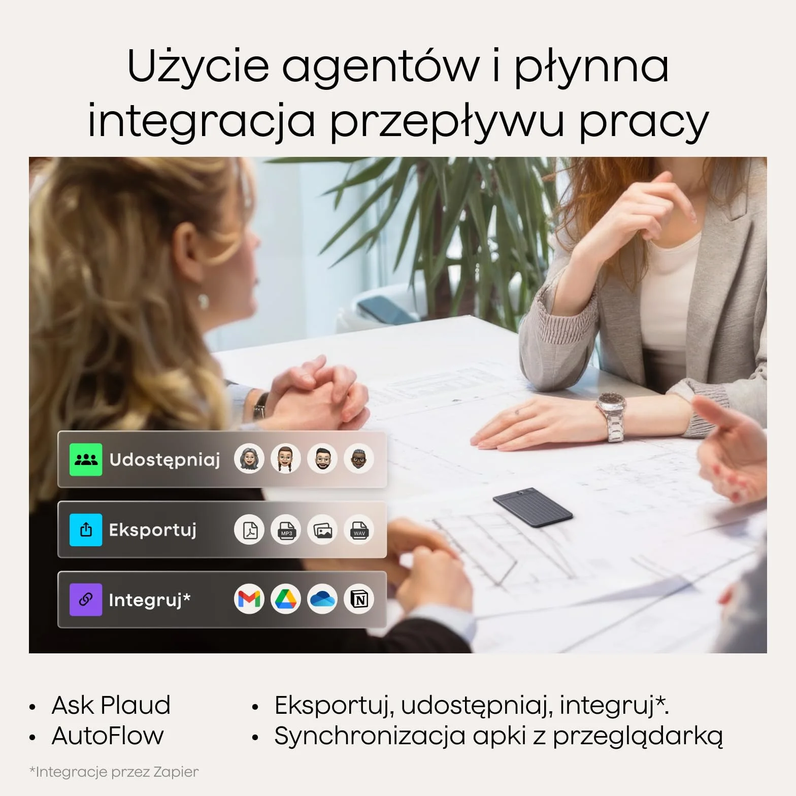 Plaud Note Dyktafon AI 64 GB, obsługa 112 języków, transkrypcja i podsumowanie AI