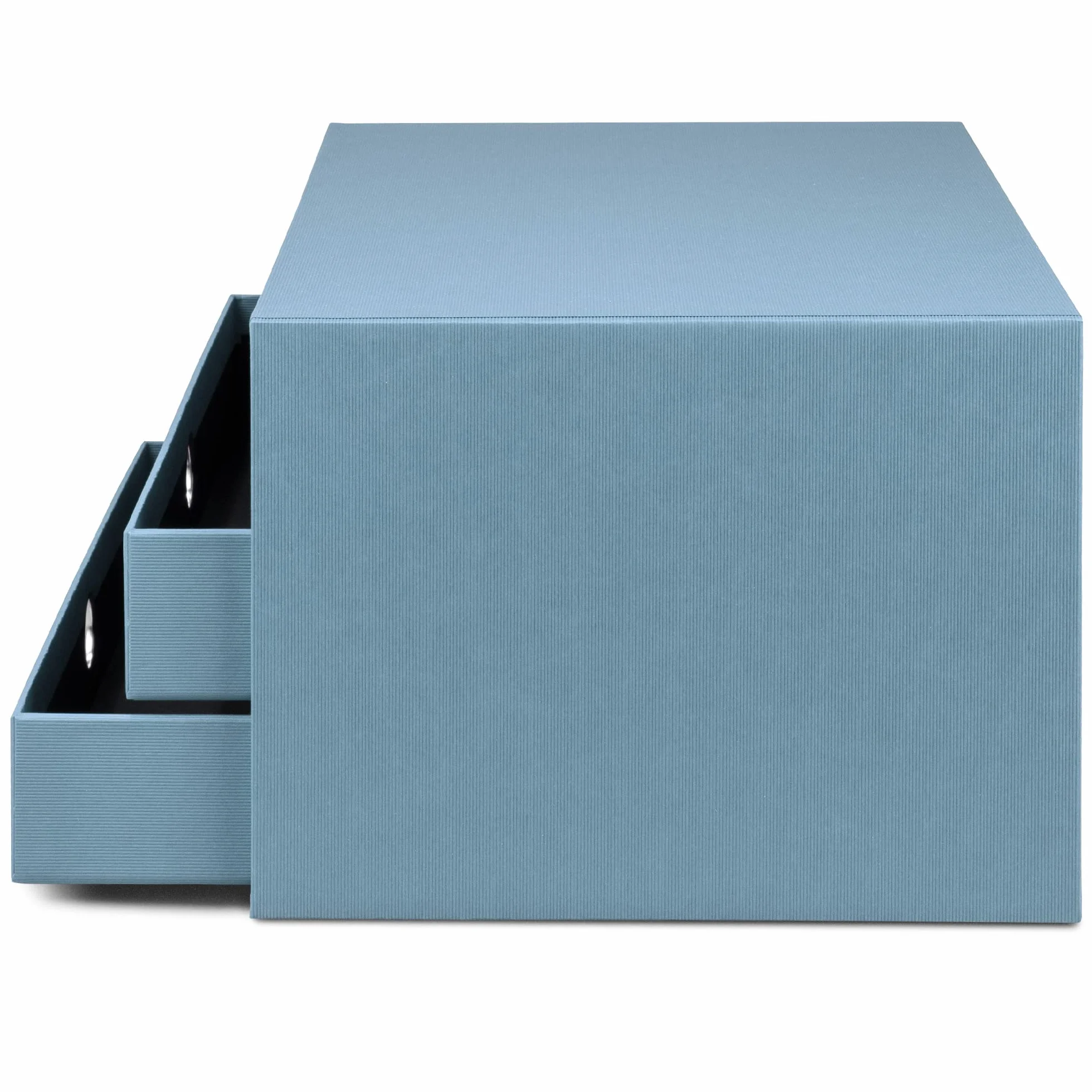 Rössler Papier 1524452153 - S.O.H.O. 3-szufladowe pudełko na DIN A4, z otworem na uchwyt, denim, 343 x 250 x 185 mm, 1 szt.