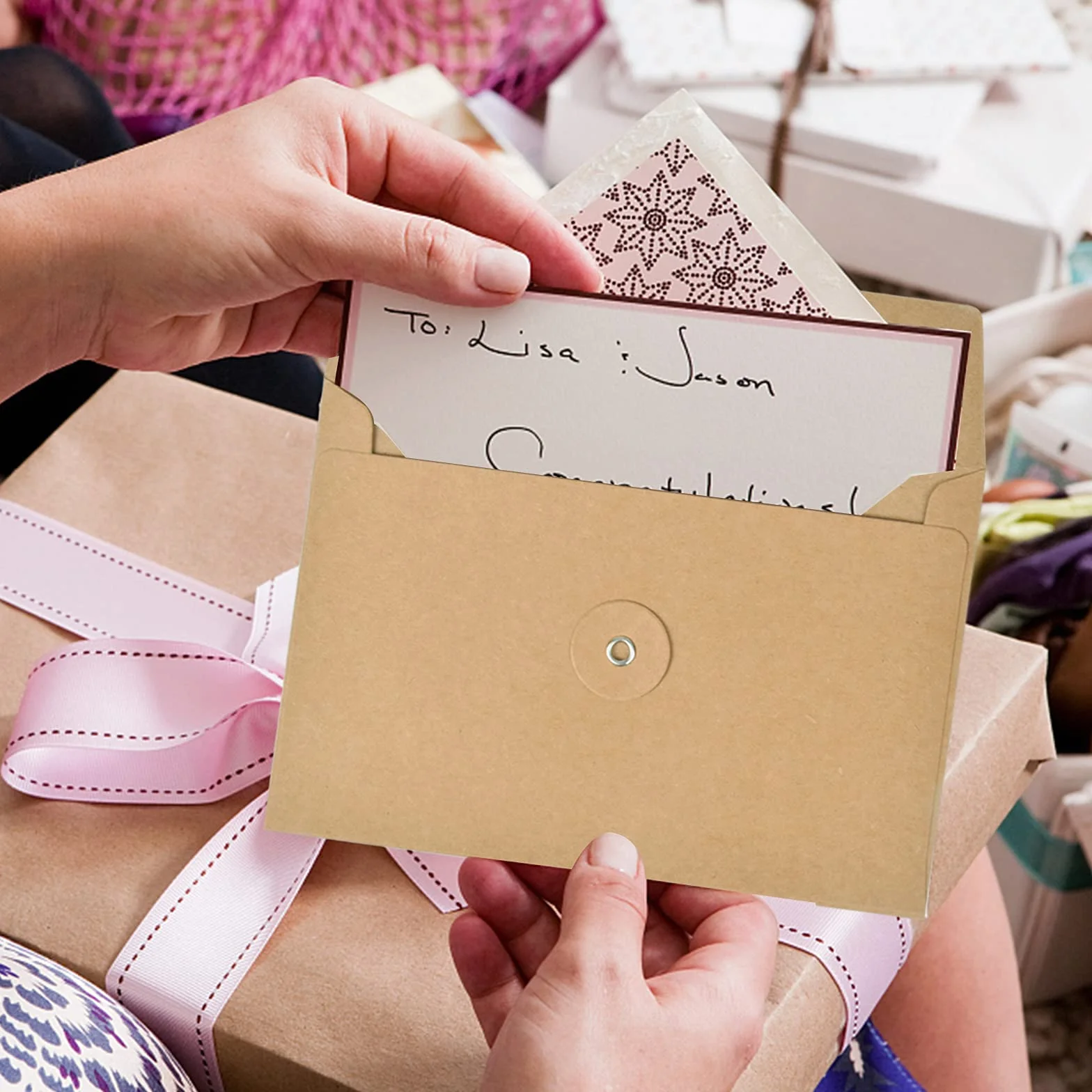10 sztuk torebek na dokumenty z papieru kraft, koperty na dokumenty z tektury, brązowe teczki z uszczelką owijającą, małe koperty kraft do biura, szkoły, domu, rachunków, paragonów, kartek z