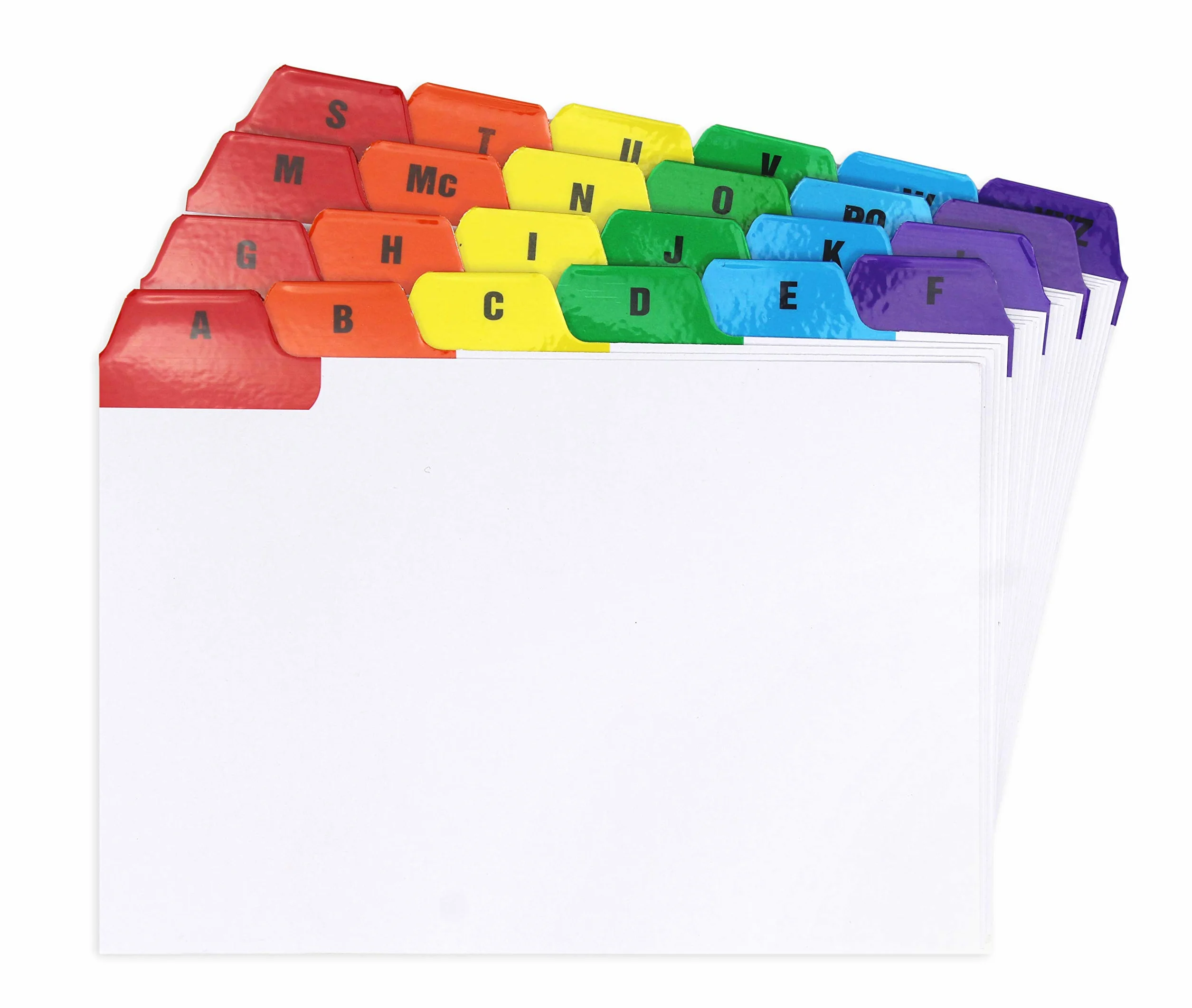 Silvine Kartki prowadzące A6 białe zakładki A-Z 15x10 cm