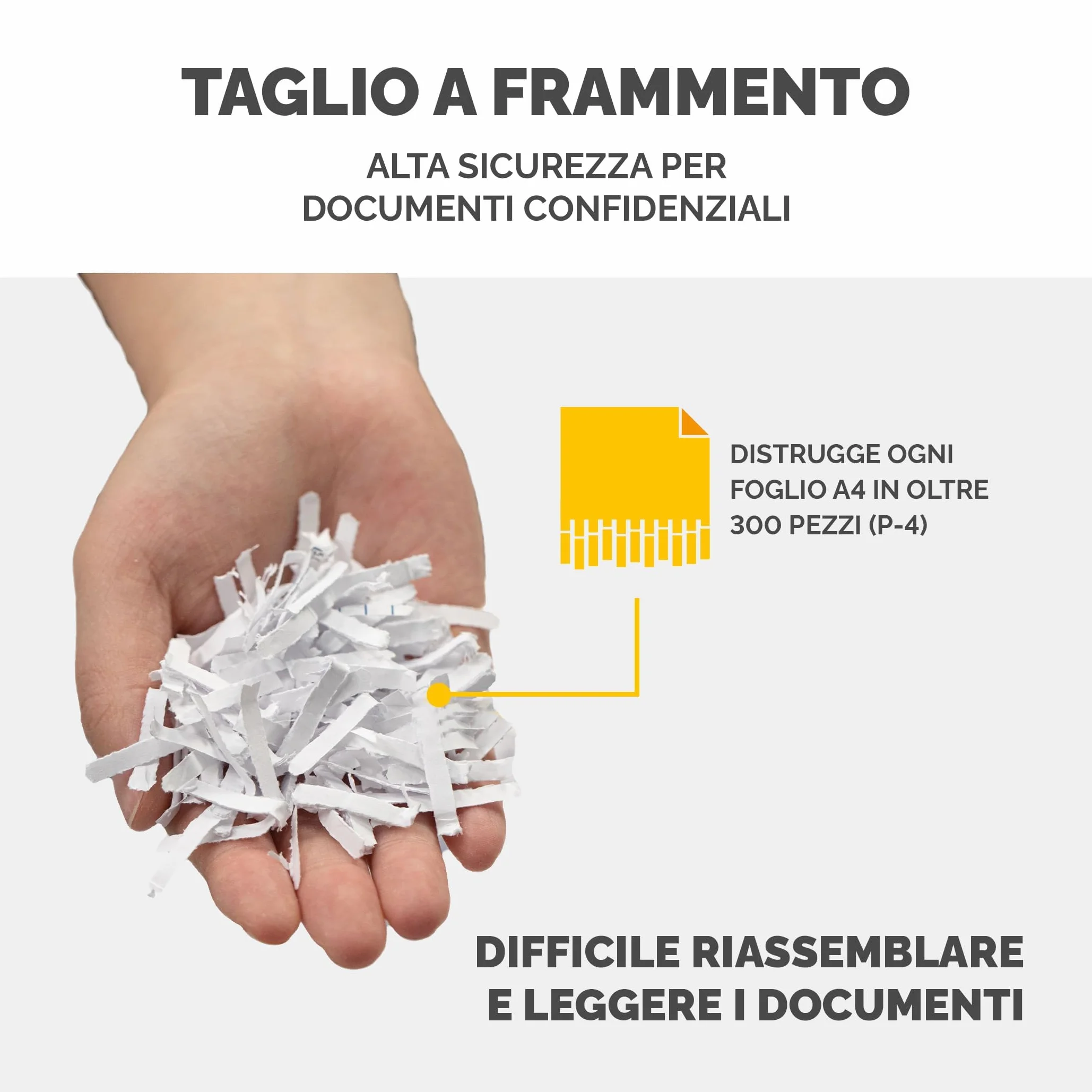 Fellowes Niszczarka do dokumentów, 11 arkuszy (P4), rozdrabniacz papieru z cięciem cząstek do domowego biura i biura, Powershred LX70, niszczarka z koszem 18 l i blokadą bezpieczeństwa, 4 x 40 mm