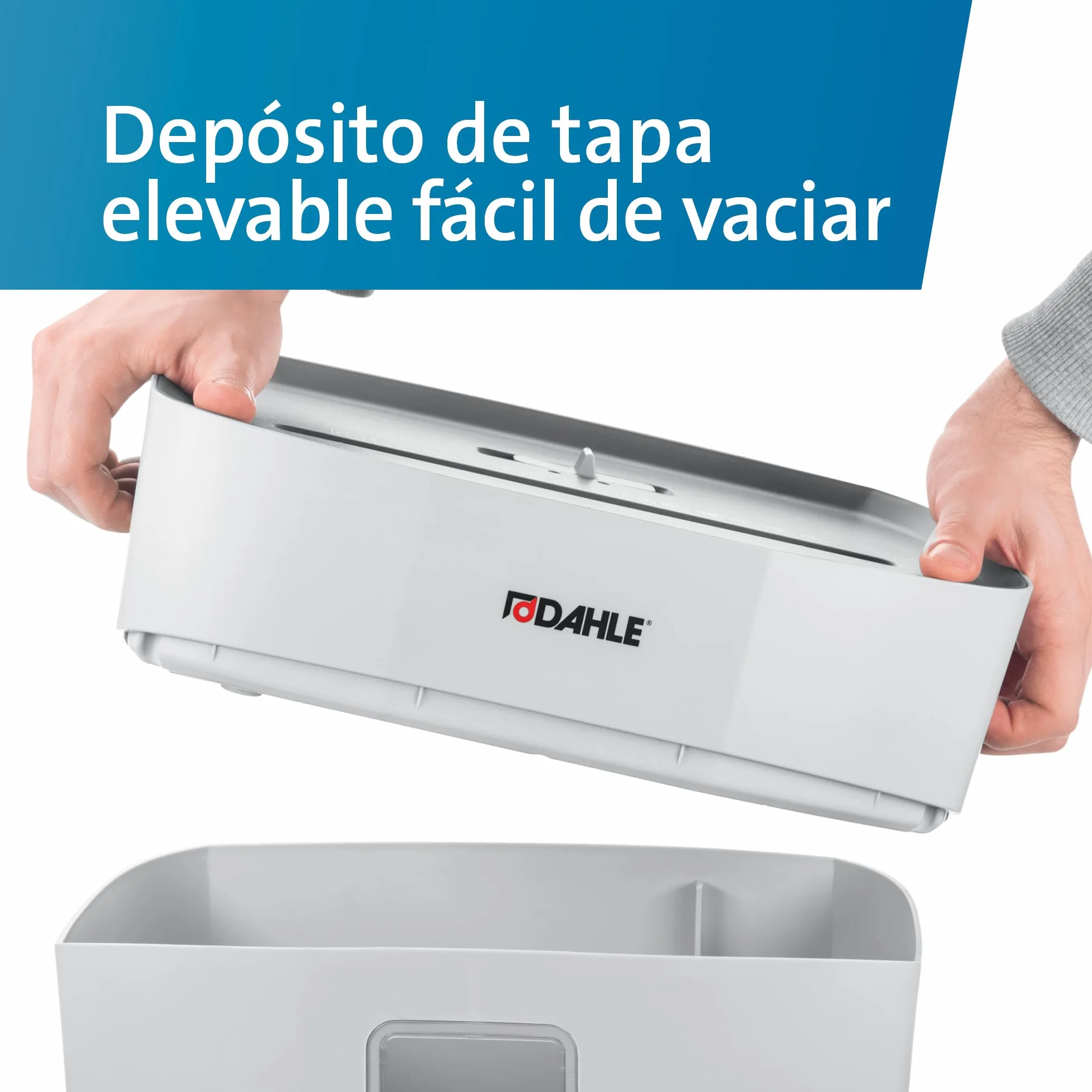 Dahle PaperSAFE PS 120 niszczarka dokumentów (8 arkuszy, poziom bezpieczeństwa P4, cięcie cząstek, nie zawiera oleju i konserwacji, 12 litrów) szara