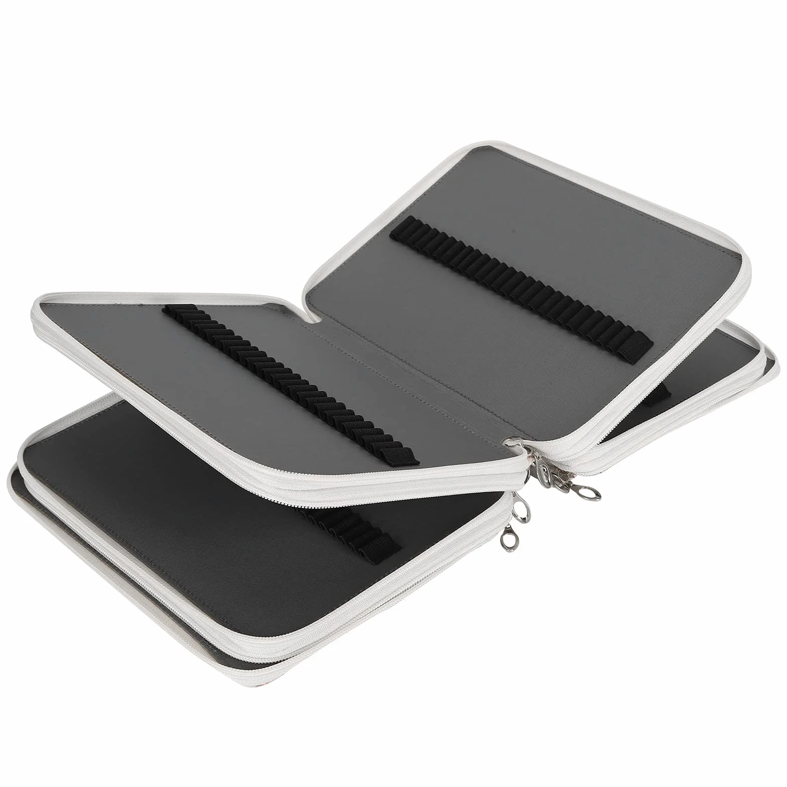 Organizer na Kolorowe Piórniki z 250 Miejscami, 20,5 X 28,5 X 10 Cm Piórnik z 252 Przegródkami, Wielowarstwowy Zamek Błyskawiczny z Nadrukiem w Róże, Przenośna kieszeń (Midi-róża)