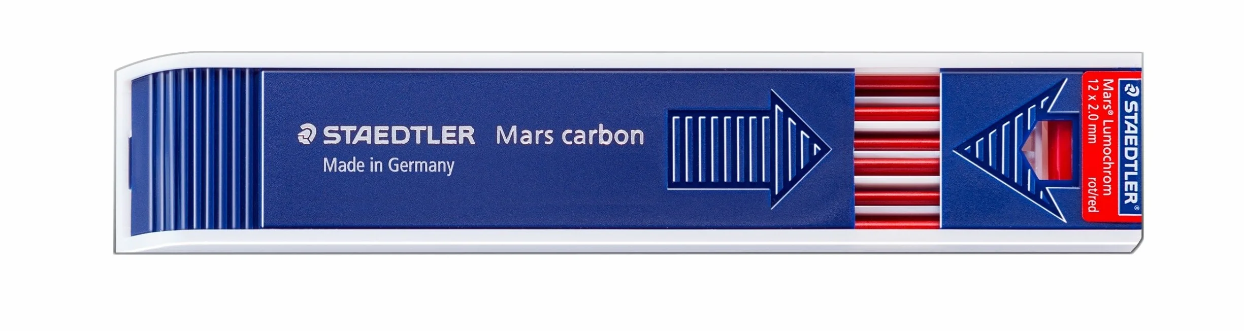 STAEDTLER 204-2 wkłady do farb Mars Lumochrom, etui z 12 wkładami kolorowymi, czerwony