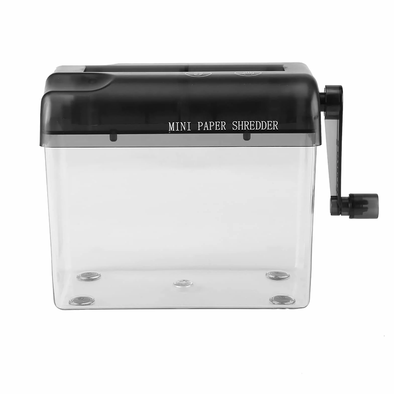 Mini Ręczna Niszczarka do Papieru, Nie Wymaga Prądu, Podkładki Antypoślizgowe, łatwe Przechowywanie, Odpowiednia do Użytku w Małym Biurze (GREY)