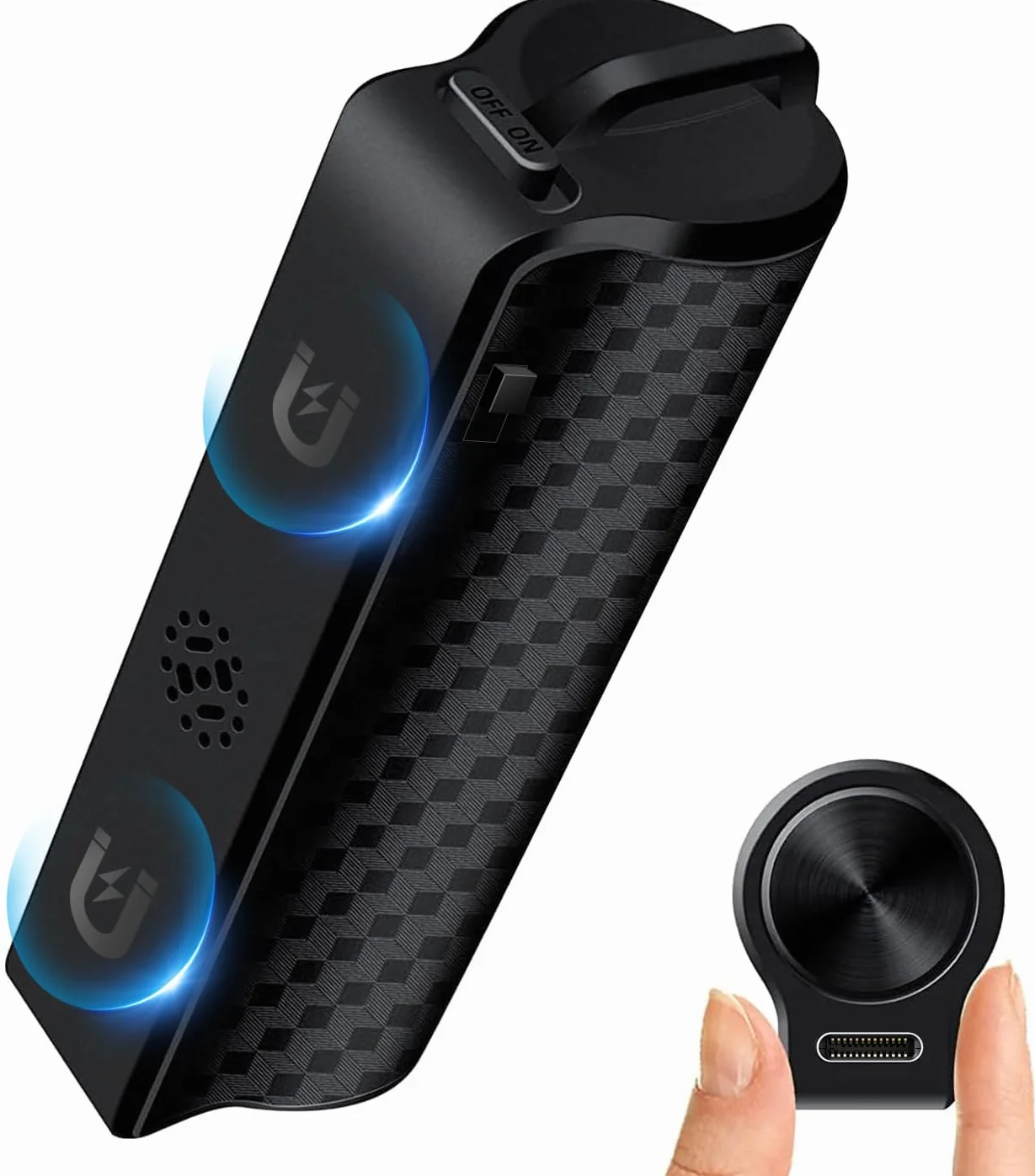 Dyktafon magnetyczny, nagrywarka z nagrywaniem trwałym przez 30 dni, mini dyktafon, możliwość ponownego ładowania przez USB, nagrywanie One Touch, sterowanie głosem, dyktafon mini