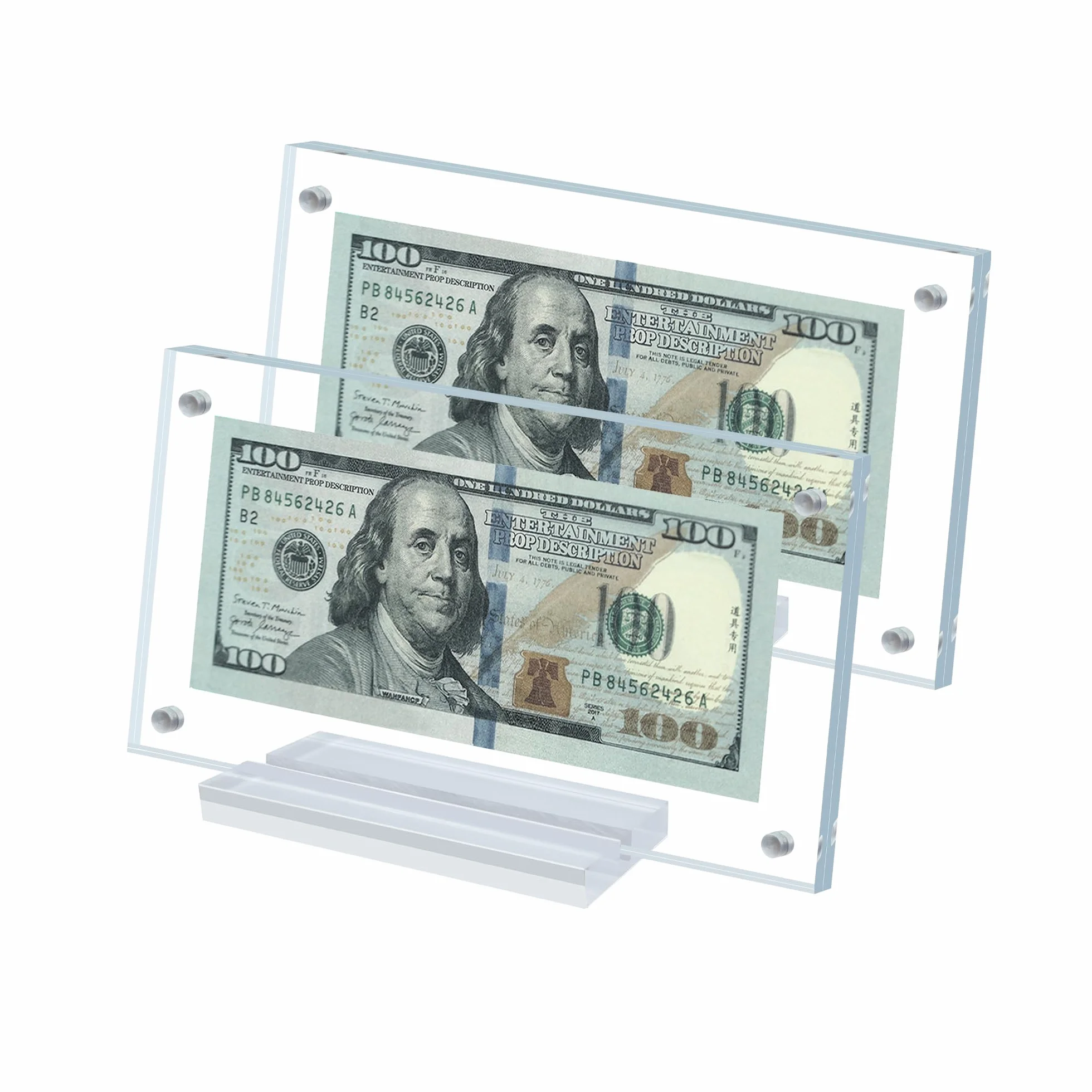 Magnetyczna ramka na banknoty dolarowe (przezroczysta-2)