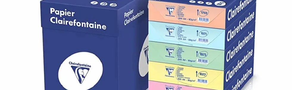Clairefontaine 1871C – Ries papier do drukarki/kserokopiarki Trophee, intensywne kolory, DIN A4, 80 g, 500 arkuszy, kość słoniowa, 1 ryza