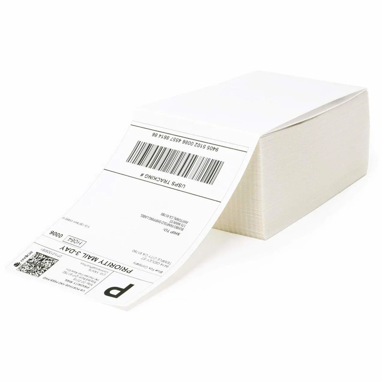 NETUM Bezpośrednie etykiety termiczne 10x15 cm wachlarzowe białe pocztowe perforowane trwały klej 500 etykiet