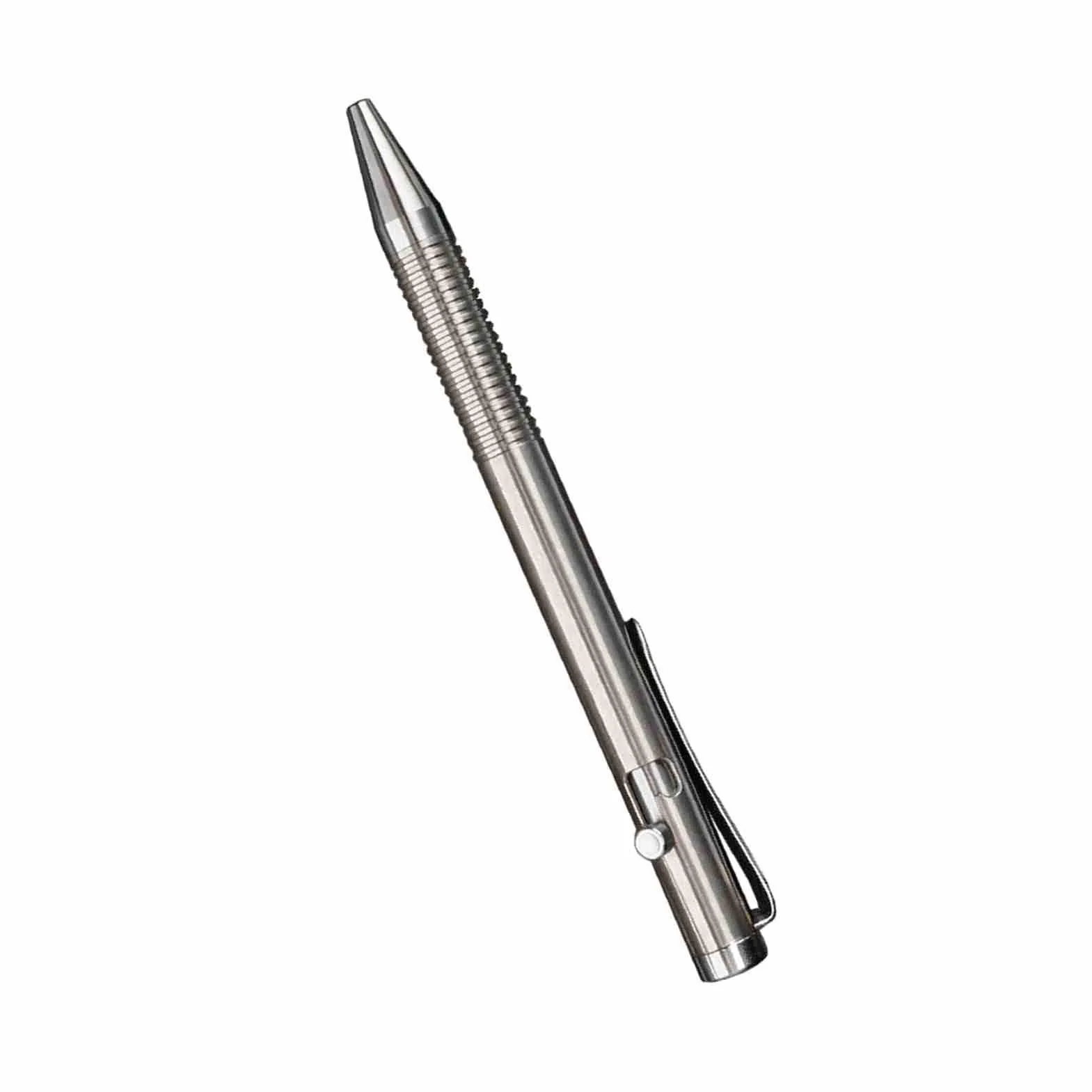 Tytanowy Długopis, Długopis ze Stopu Tytanu Zakręcany Długopis Action Pen Metalowa Kieszonka na Długopis Kolekcja Biznesowa Długopis Wysuwany Metalowy Długopis do Codziennego
