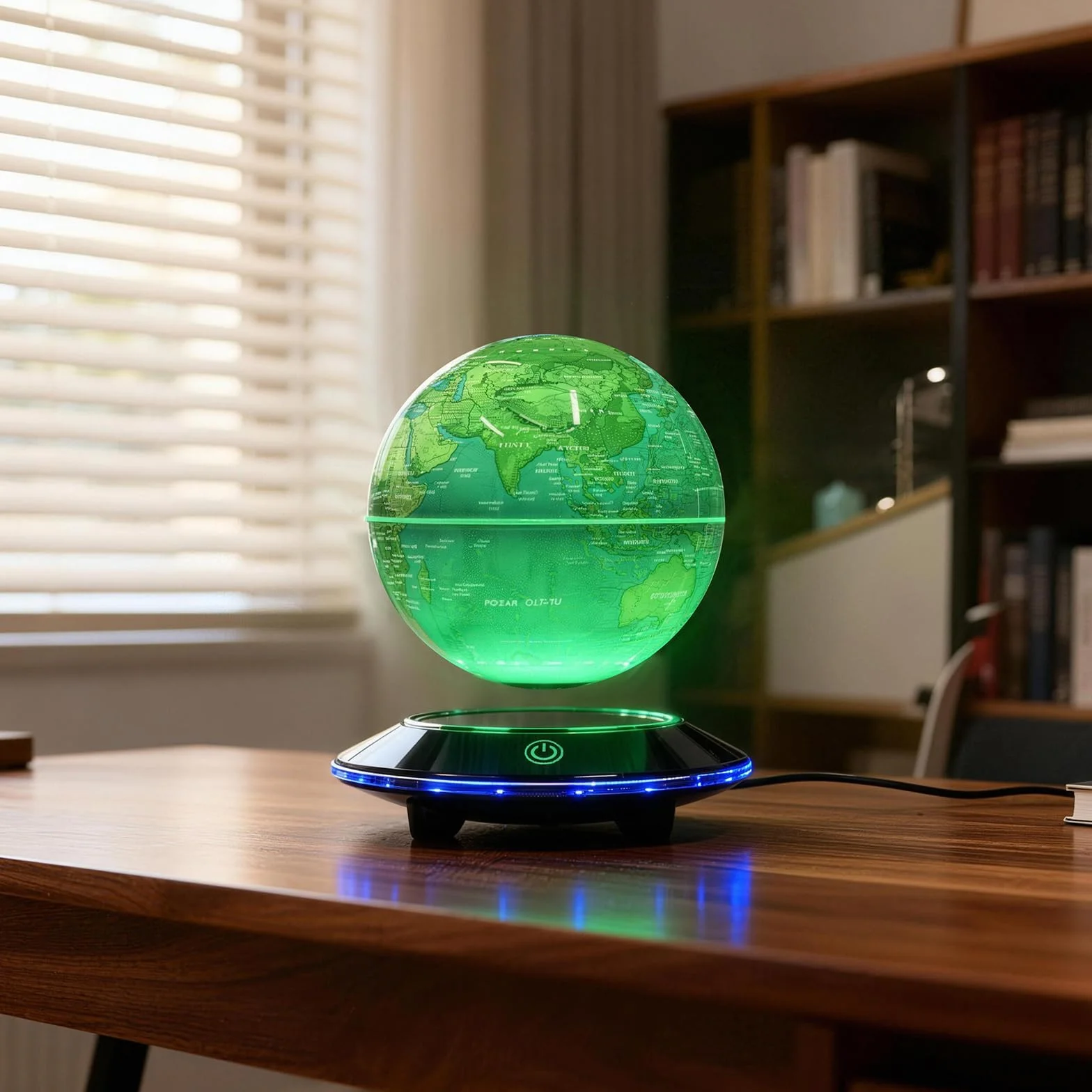 Lewitujący globus ze zmieniającym się kolorem światłem LED, magnetyczna, pływająca mapa świata, globusy, obracający się o 360 stopni, nastrojowa lampka, lampki nocne do pokoju, biura, biura