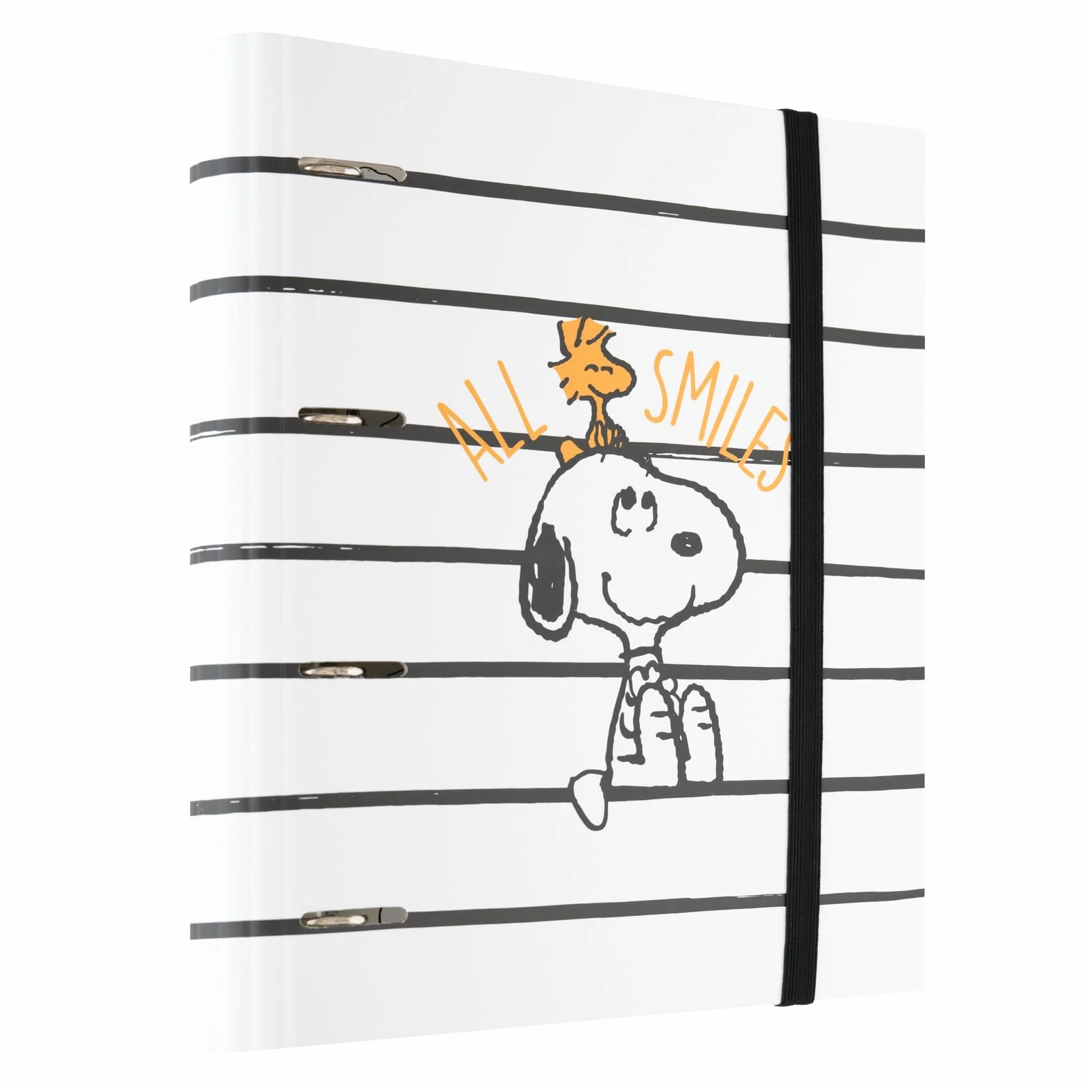 Grupo Erik Segregator A4 – Snoopy | 4-pierścieniowy segregator 10,6 x 12,6 cala - 27 x 32 cm | segregator A4, segregator na dokumenty, prezenty Snoopy, artykuły pa