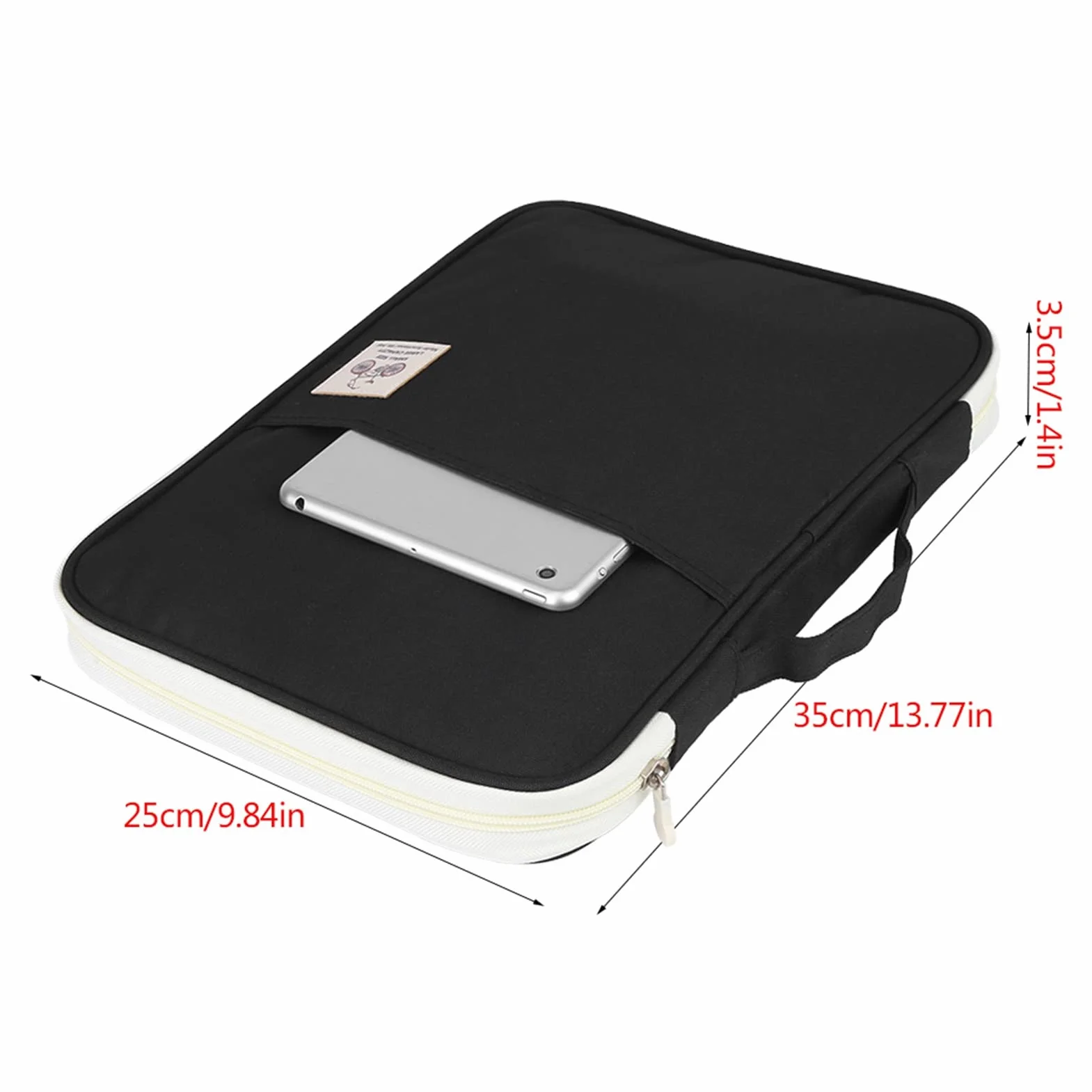 A4 teczka na dokumenty z zamkiem błyskawicznym, wodoodporną podróżną teczkę do smartfonów, notebooków i dokumentów, 35 x 25 x 3,5 cm (kolor
