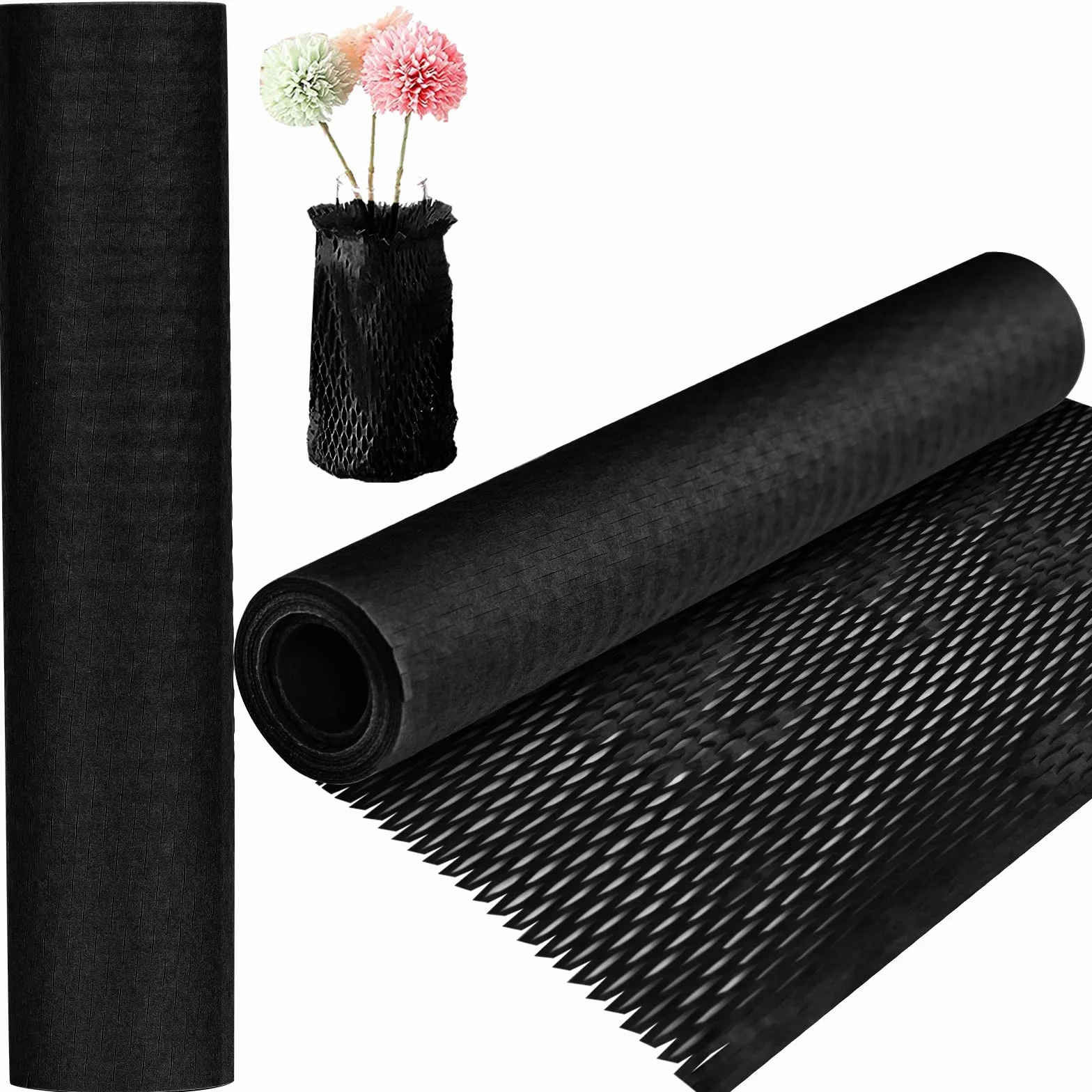 Papier o strukturze plastra miodu o strukturze plastra miodu, amortyzująca rolka papieru do pakowania pustego papieru do pakowania przeprowadzki do domu, łatwy do wysyłki, 30 cm x 15 m