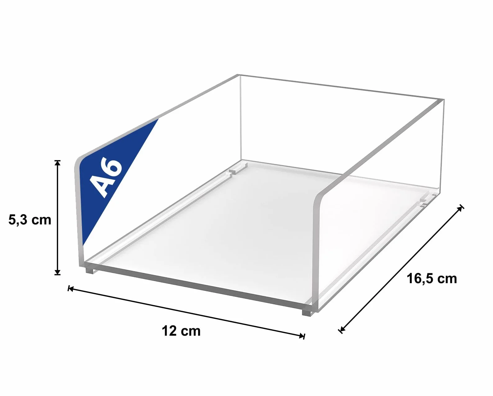 MAUL Pudełko na Karteczki Din A6 Akryl Przezroczyste 165x120x53 mm 1 Sztuka