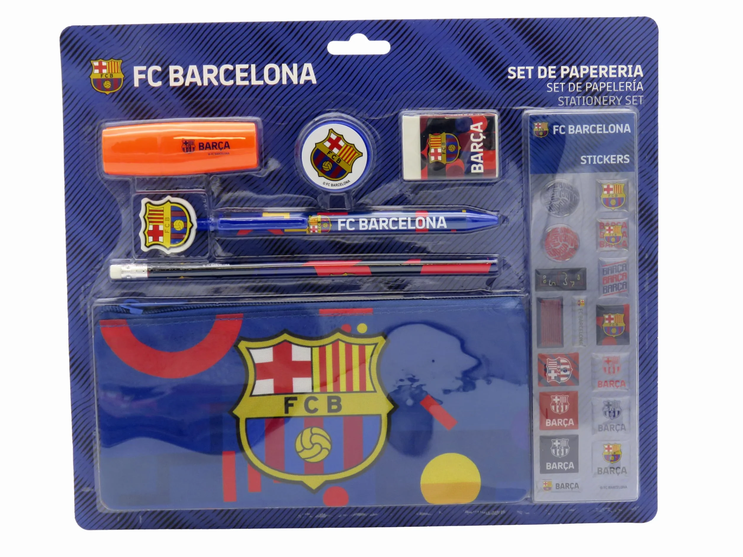 FC Barcelona zestaw papeterii przybory szkolne niebieski oficjalny produkt