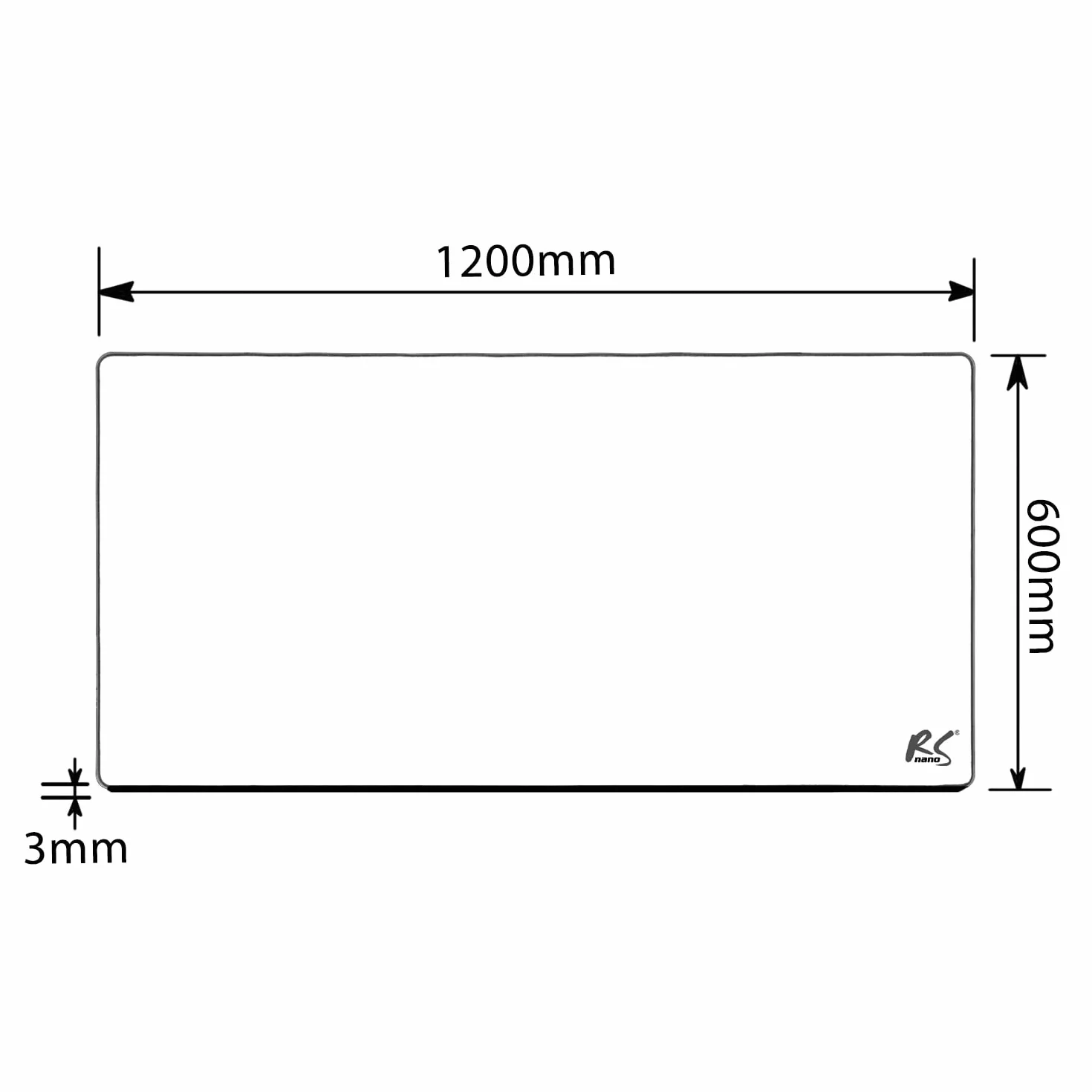 Podkładka na biurko dla graczy RS173 XXL 120x60 cm antypoślizgowa czarna