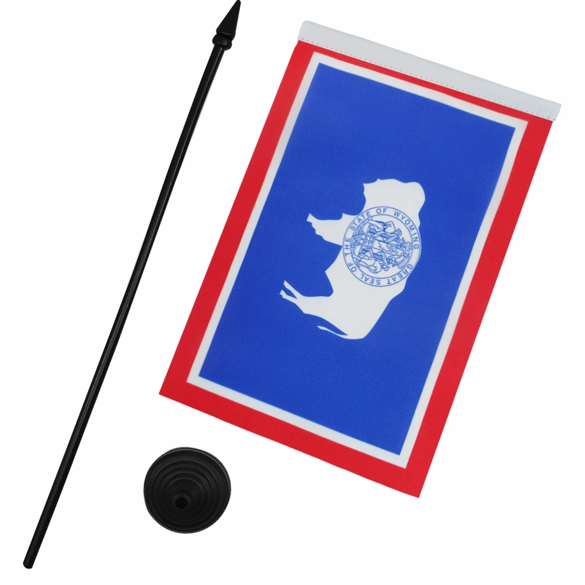 Drapeau de Table Wyoming en Polyester 100D, 21cm x 14cm