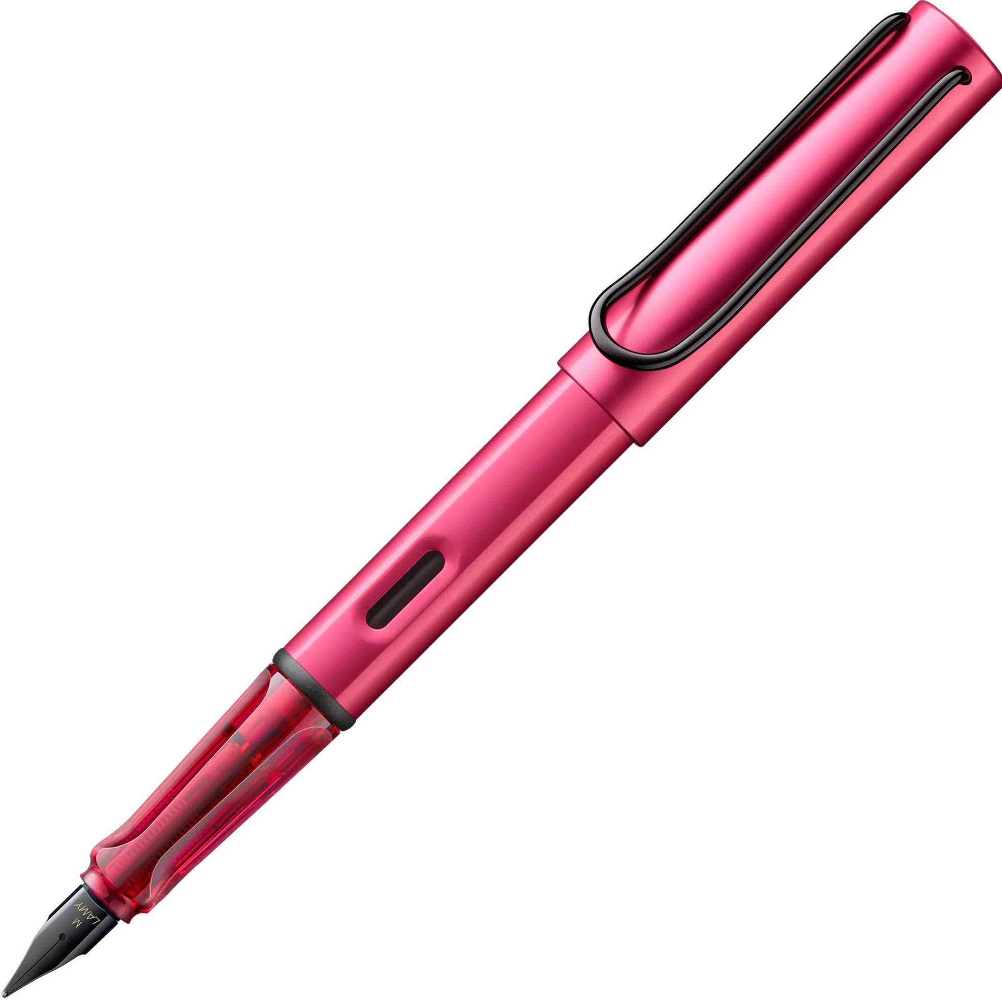 LAMY AL-star D09 lekkie pióro wieczne z aluminium, z ergonomicznym uchwytem i polerowaną stalówką stalową, szerokość kreski, w zestawie wkład atramentowy T 10, niebieskie