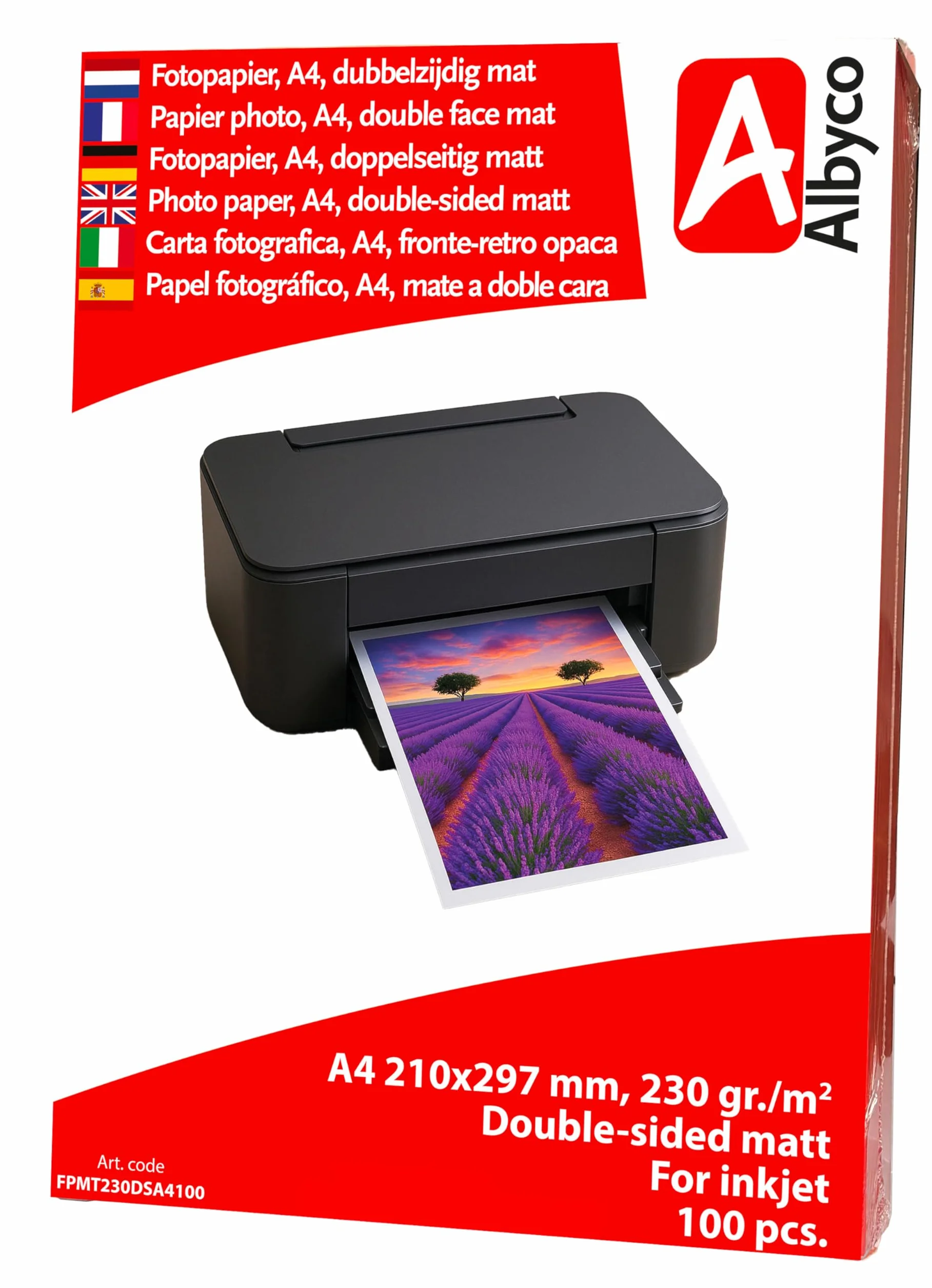 Papier Fotograficzny Albyco A4 Matowy 230 g/m² 100 arkuszy
