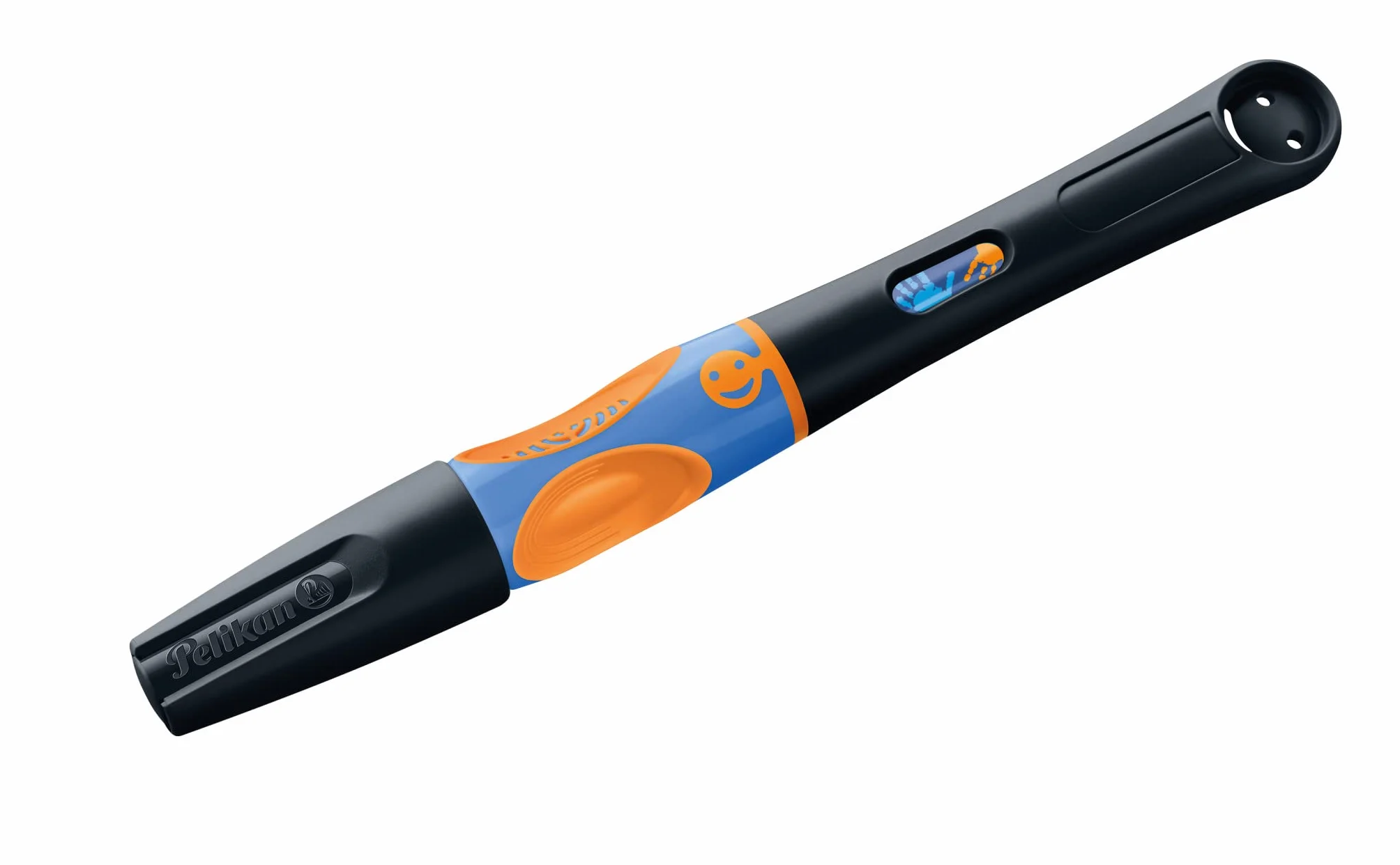 Pelikan® Pióro wieczne Griffix do nauki pisania | Średnia stlówka irydowa | Na atrament | Unikalny Design | Biuro Szkoła Studia Praca | Kaligrafia Komfortowe i Gładkie pisanie | Neon Black