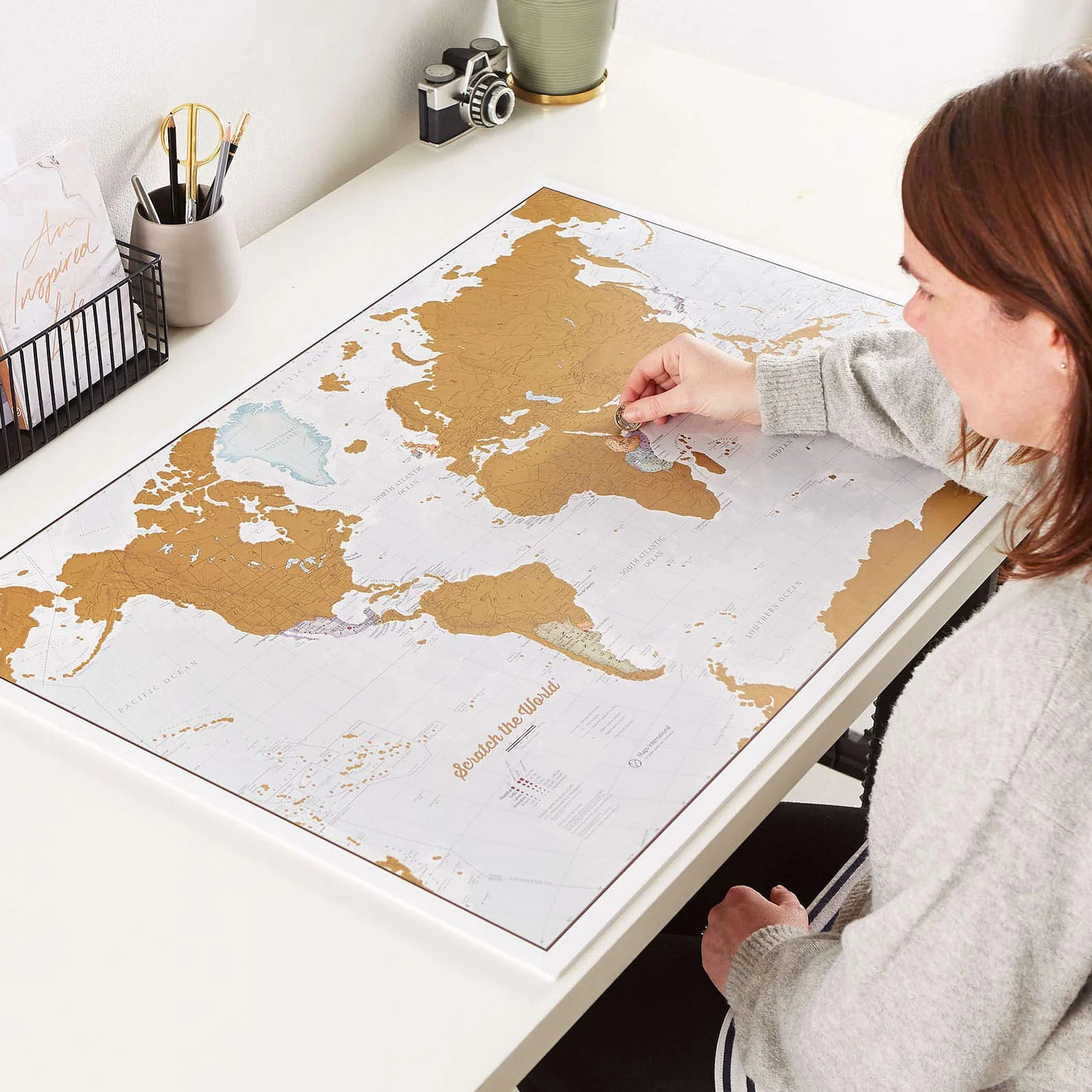 Scratch the World® Mapa do zdrapywania 84 cm x 59 cm