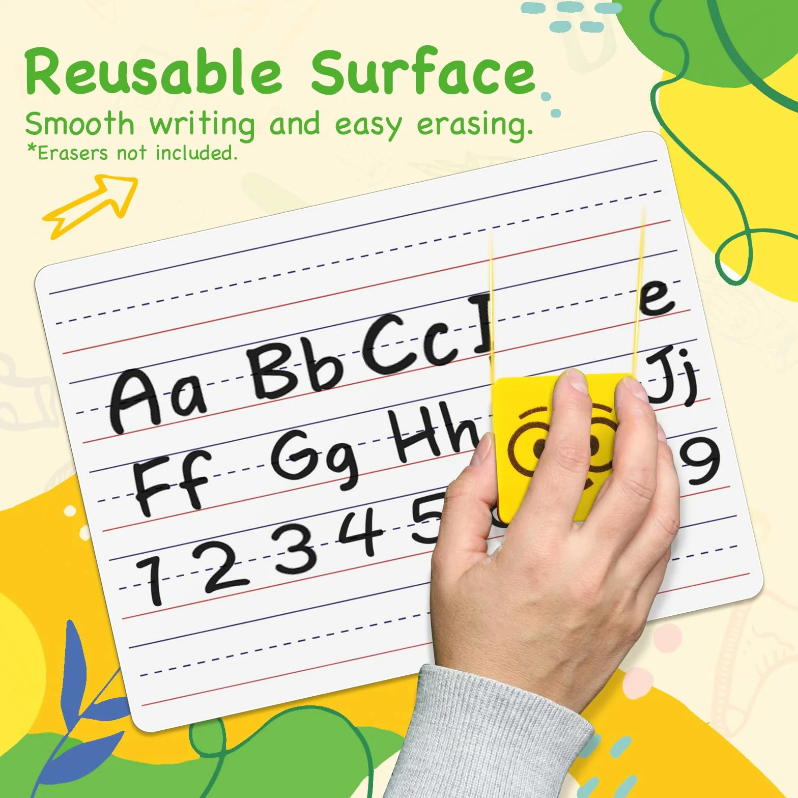 Double Sided Dry Erase Deski - Lined/Plain, Ohuhu 30-pak 20 x 30 cm, małe białe deski, w lined white boards for students, classroom, back to school Supplies