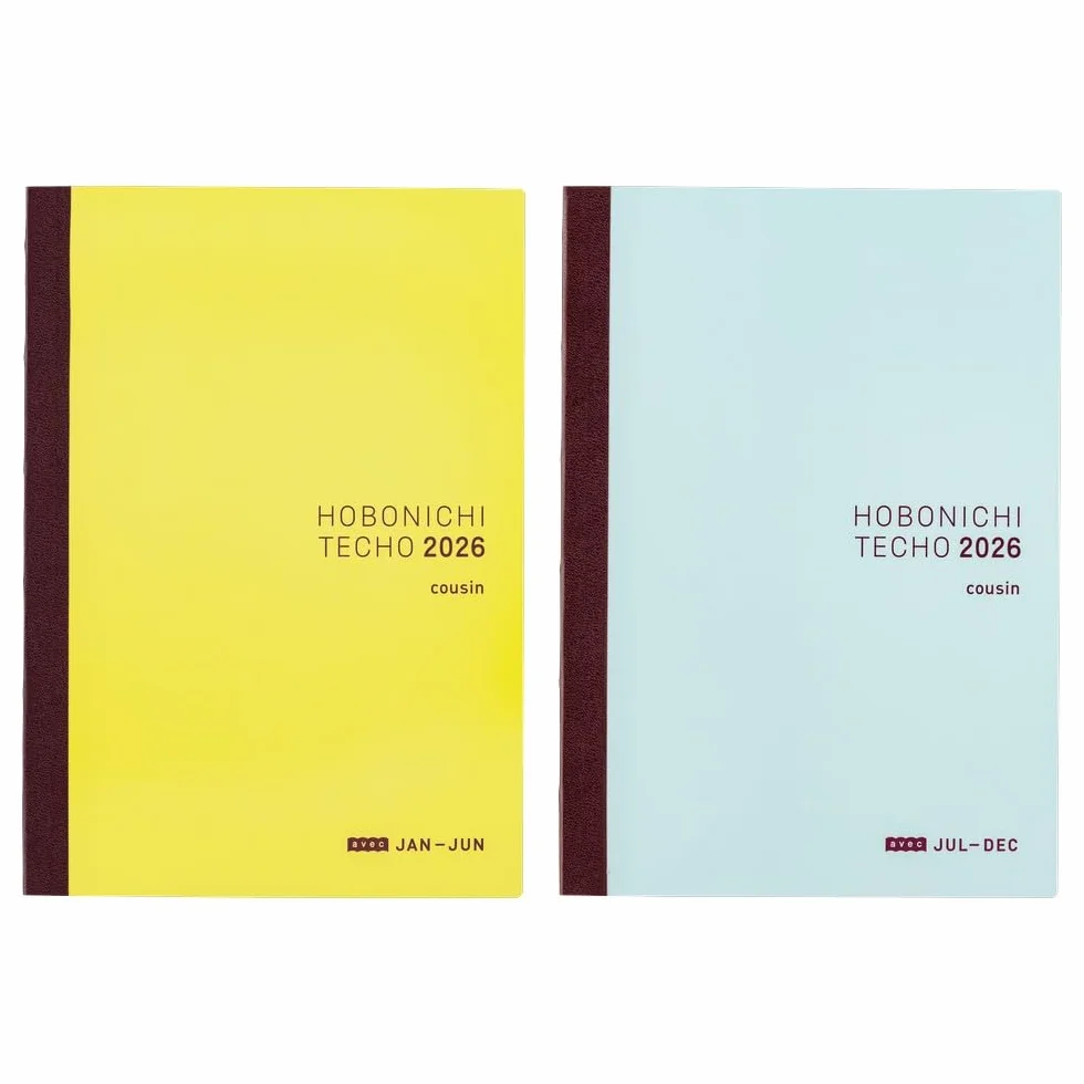 Hobonichi Techo 2026 Cousin A5 Planer japoński zestaw 6 miesięcy 2 książki