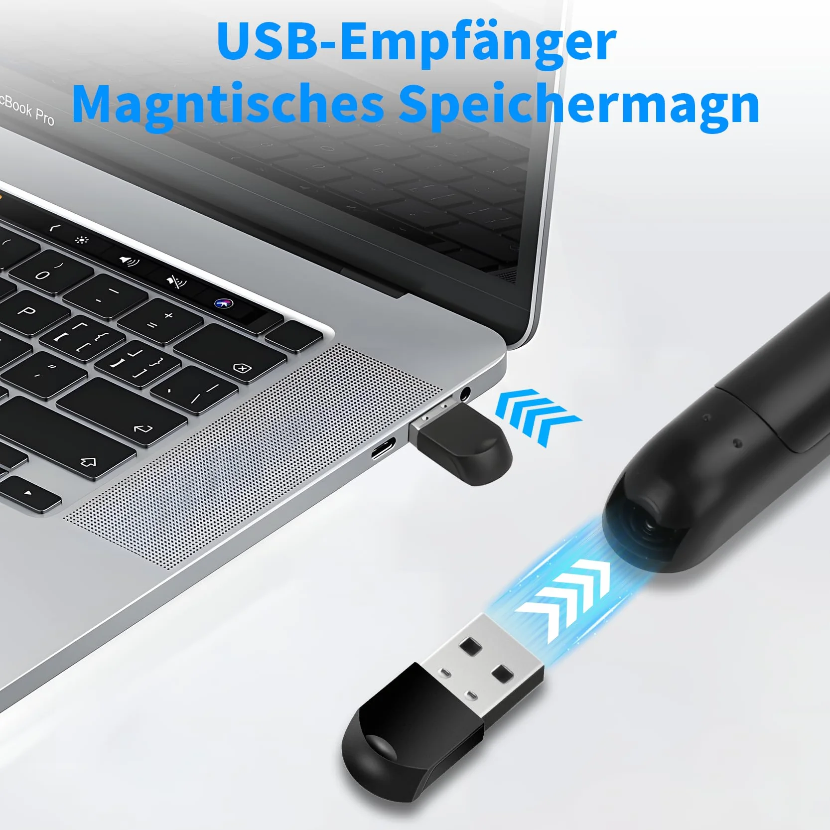 Bezprzewodowy prezenter – KKMOL pilot zdalnego sterowania, PowerPointer, wskaźnik do prezentacji, USB do PPT/Windows XP/7/8/10/Mac OS/Linux