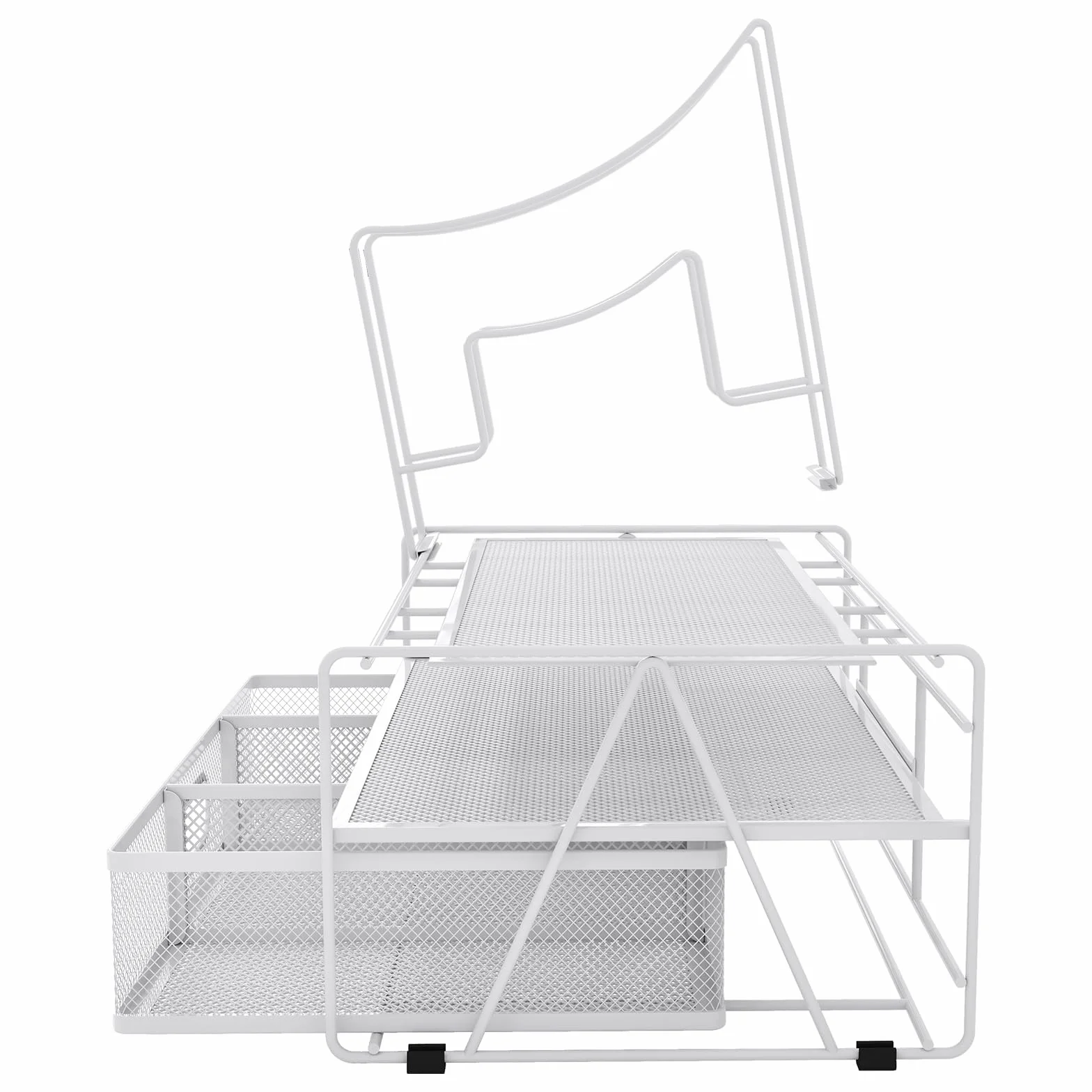 EasyPAG Stojak na Dokumenty A4 Metal 7 Przedziały,Półki na Foldery,Segregator Stojący,Taca na Czasopisma,Organizer na Biurko,Półka na Listy do Domu & Biura,Biały