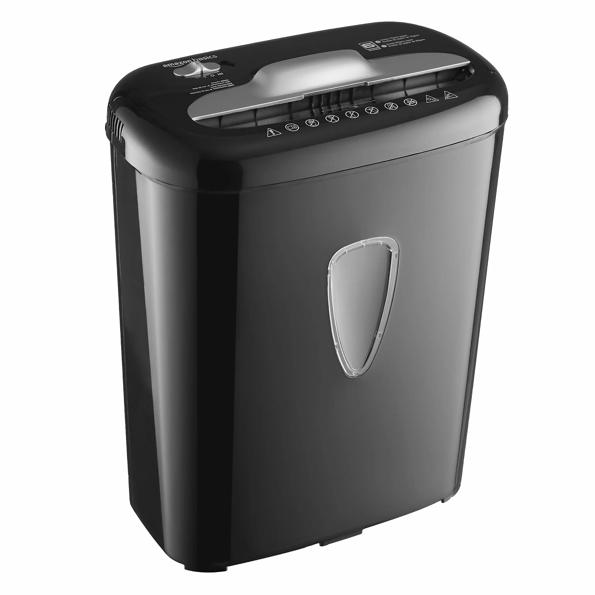 Amazon Basics Mikrocięcie niszczarki do papieru i kart kredytowych, cięcie cząstek, 5-6 arkuszy, kolor czarny