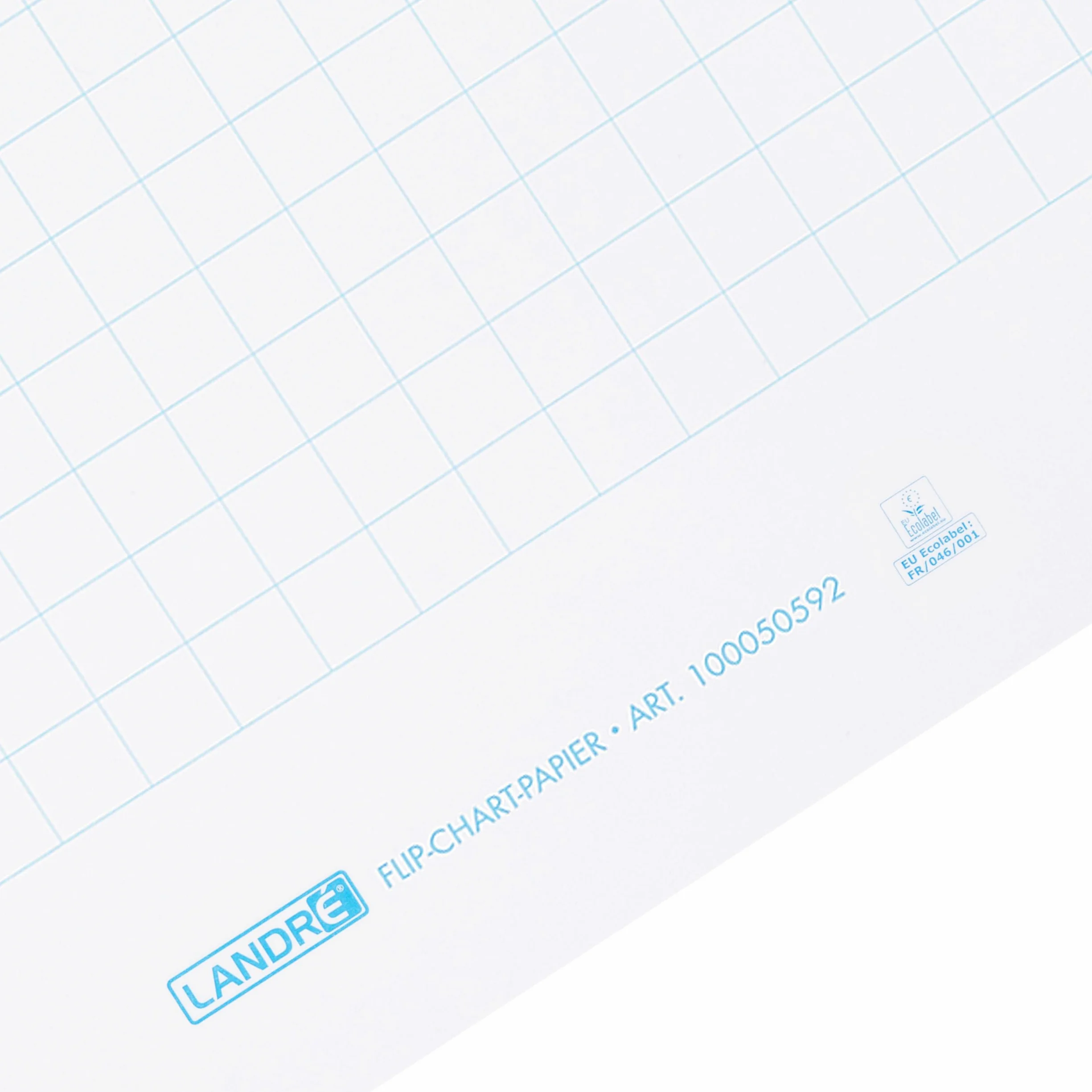 Landré papier flipchart, w kratkę, 20 arkuszy w bloku, 6 otworów, 5 sztuk